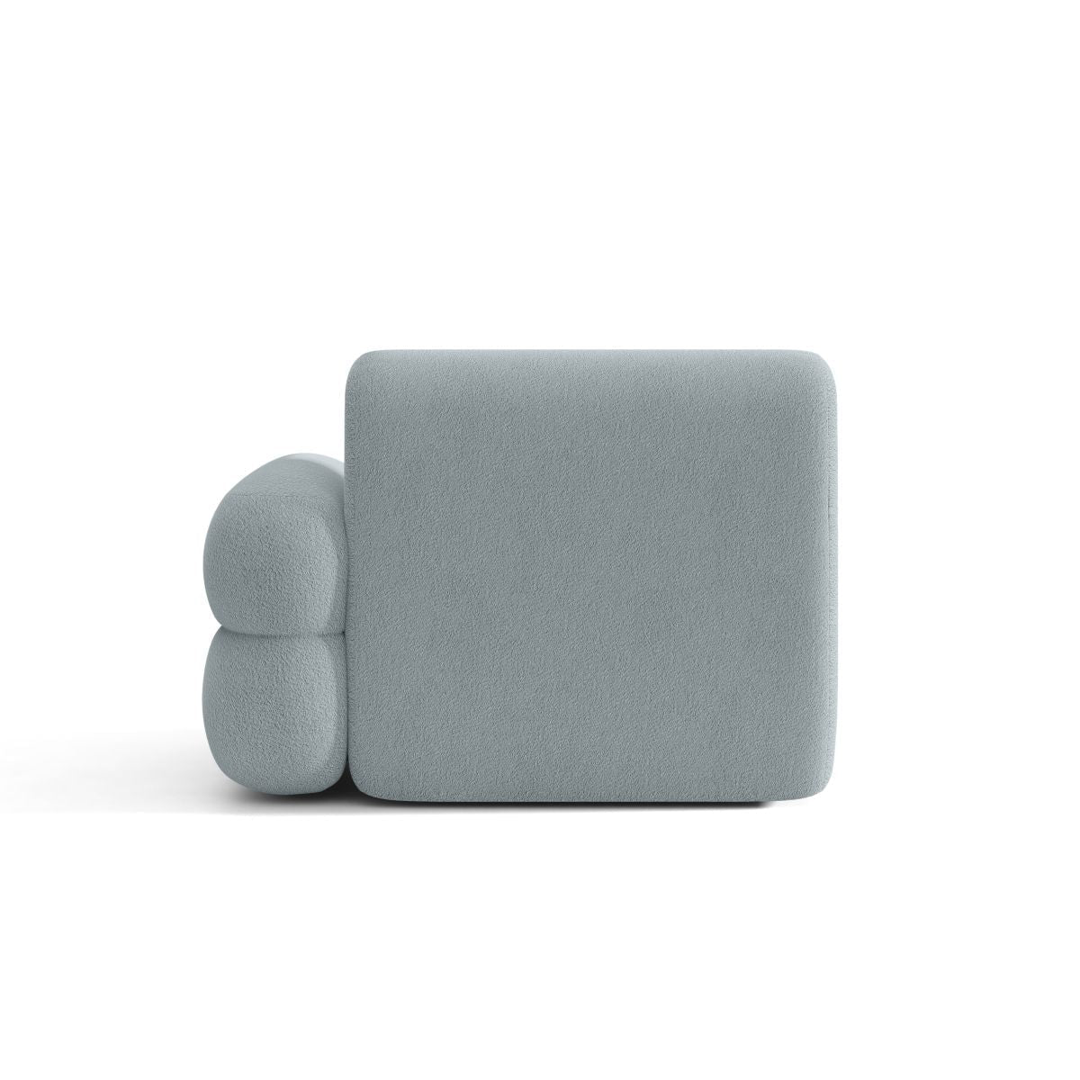 Modulaire bank NEO - rechter module in lichtblauwe boucle