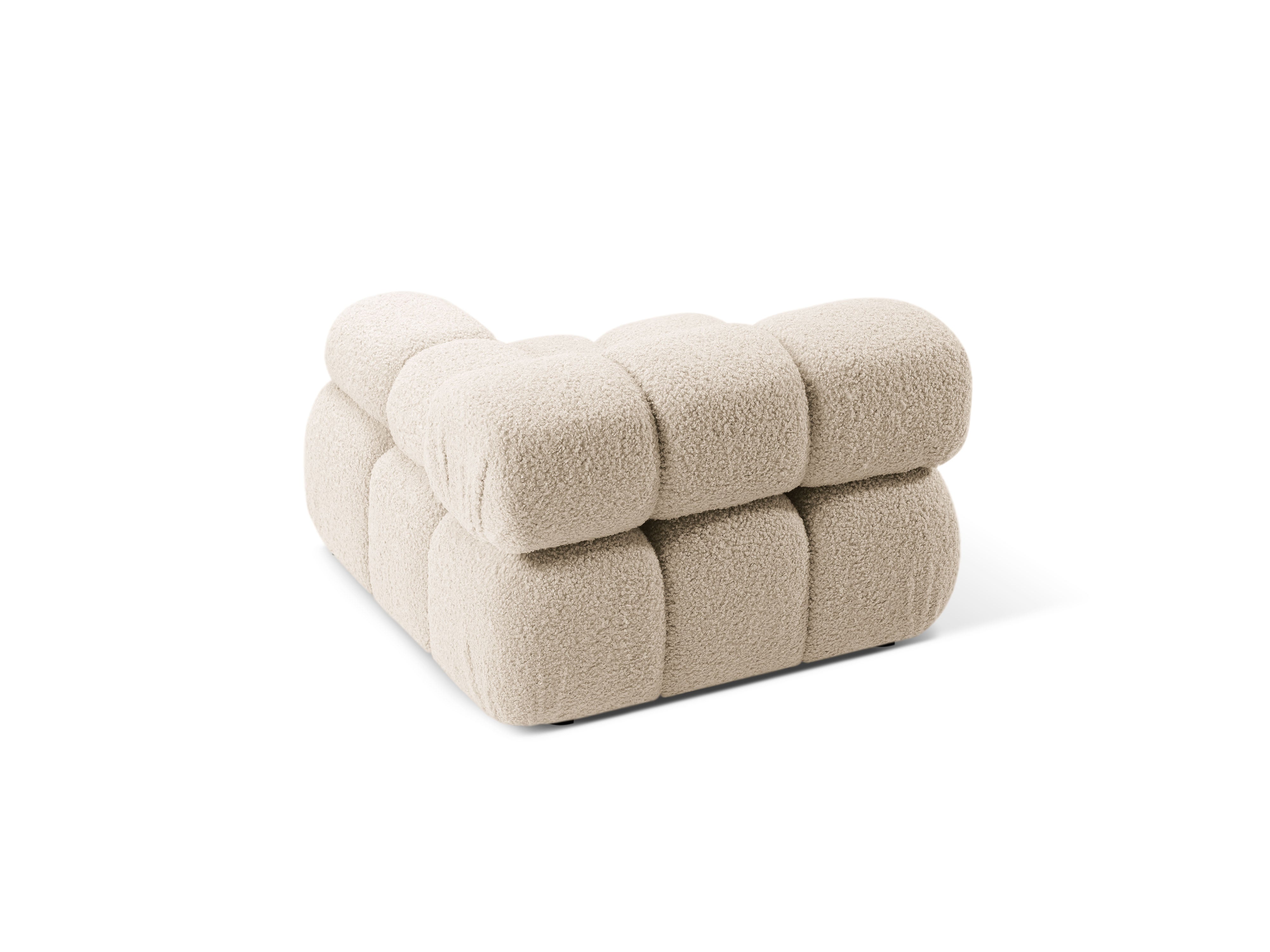 Modulaire bank BELLIS - rechtszijdig module in beige bouclé