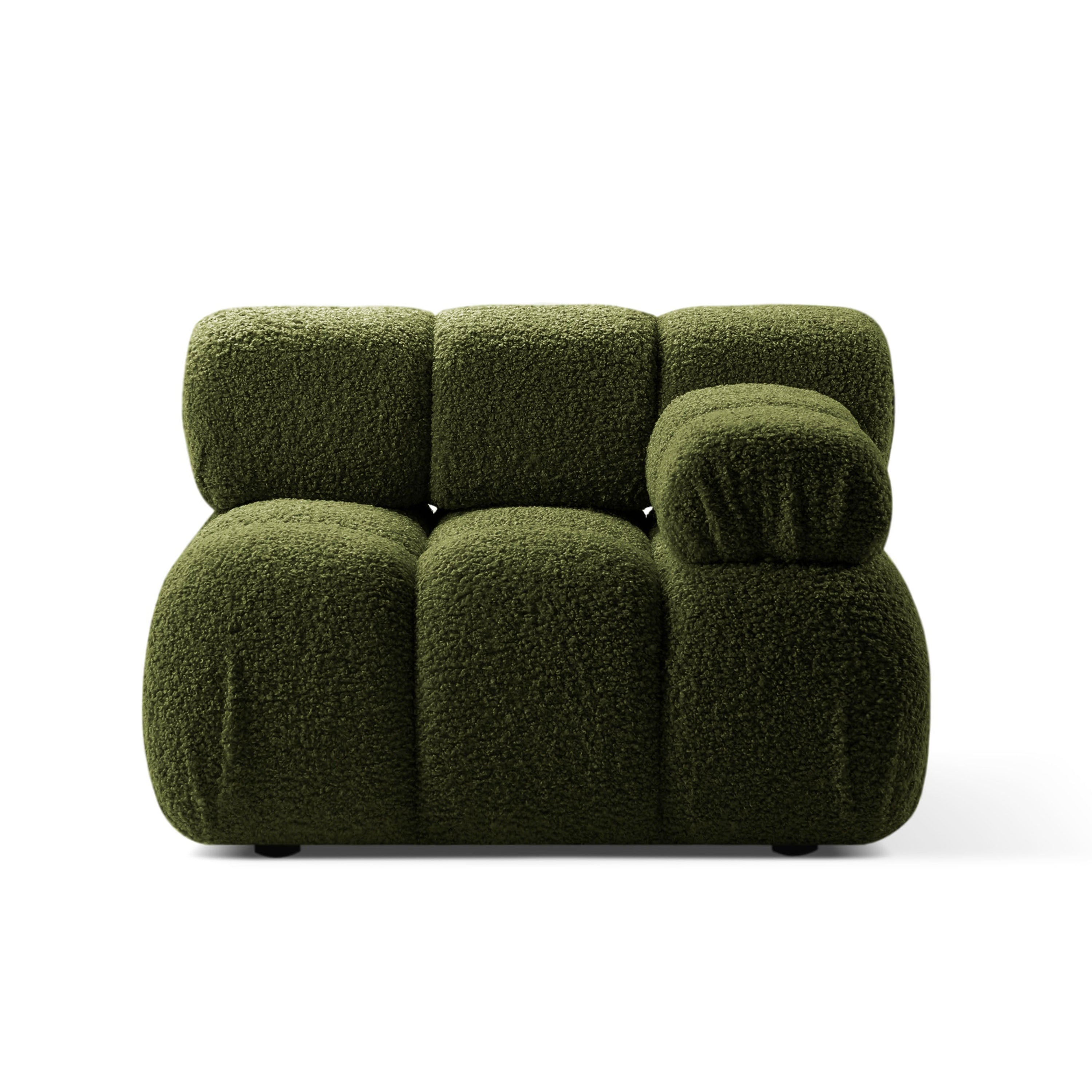 Modulaire bank BELLIS - rechter module in groene boucle