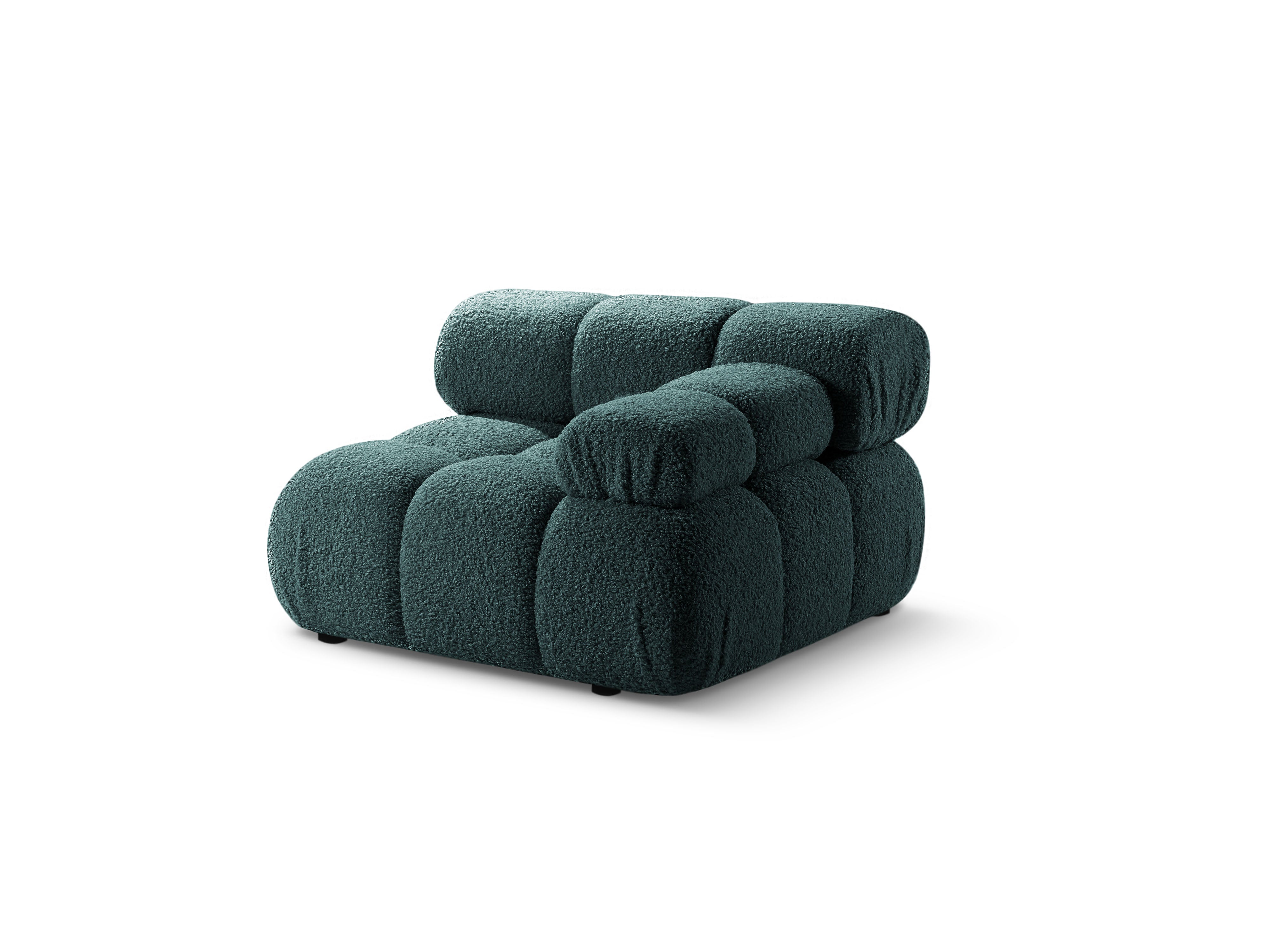Modulaire bank BELLIS - diepe rechtse module in petrol boucle