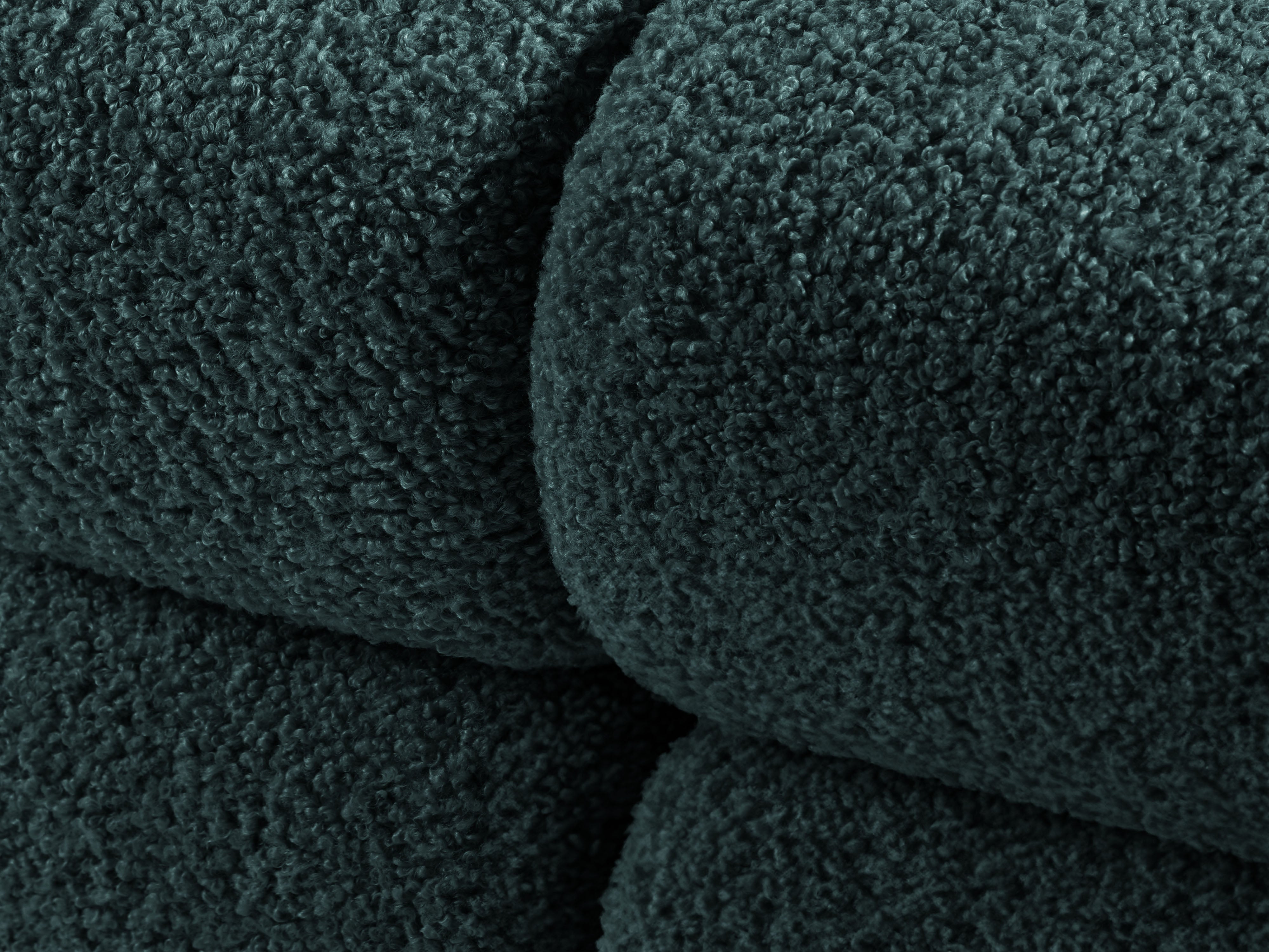 Modulaire bank BELLIS - diepe rechtse module in petrol boucle