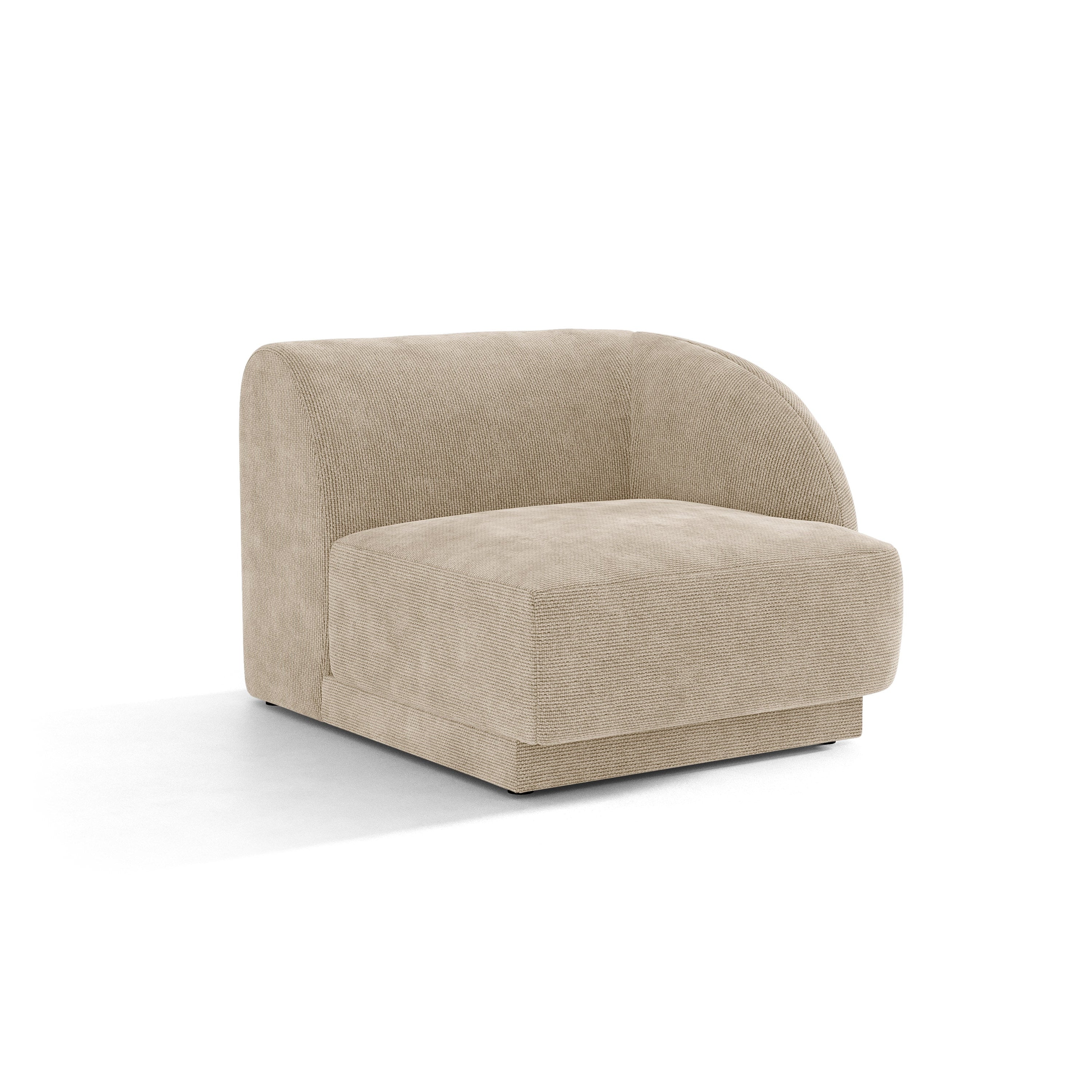 Sofa modułowa - moduł prawostronny MILEY beżowy szenil do salonu