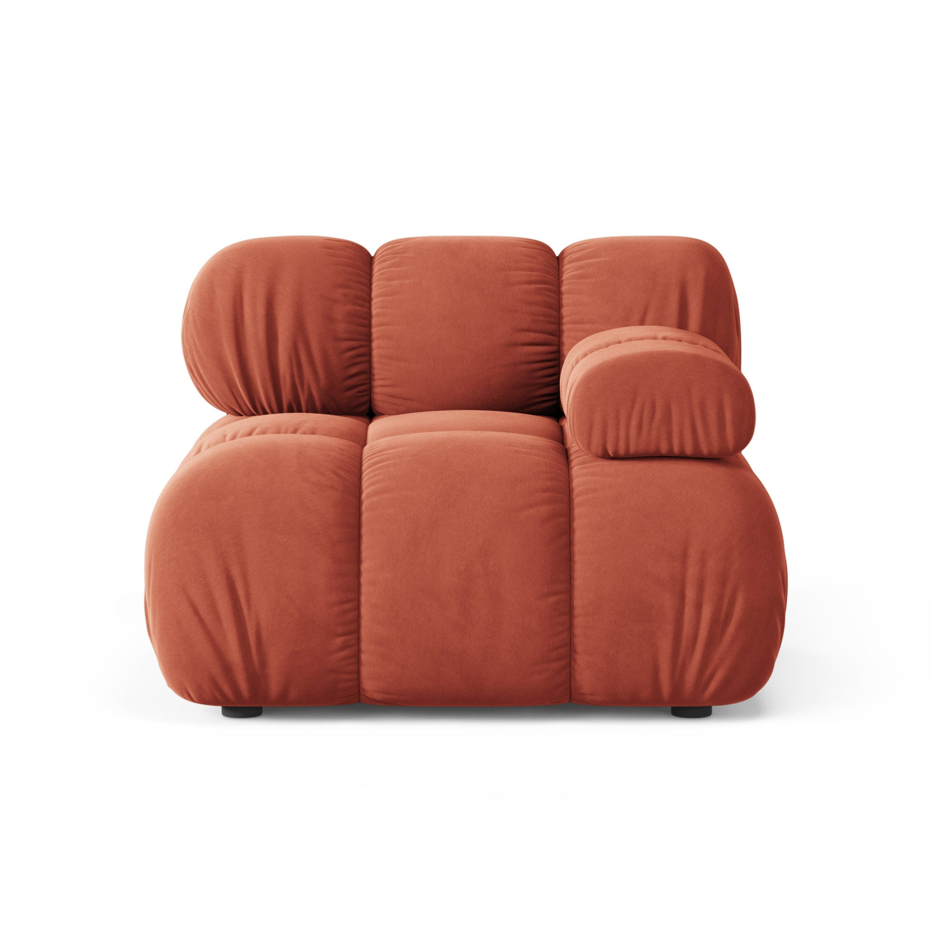 Modulaire bank BELLIS - rechter module in koraalvelours