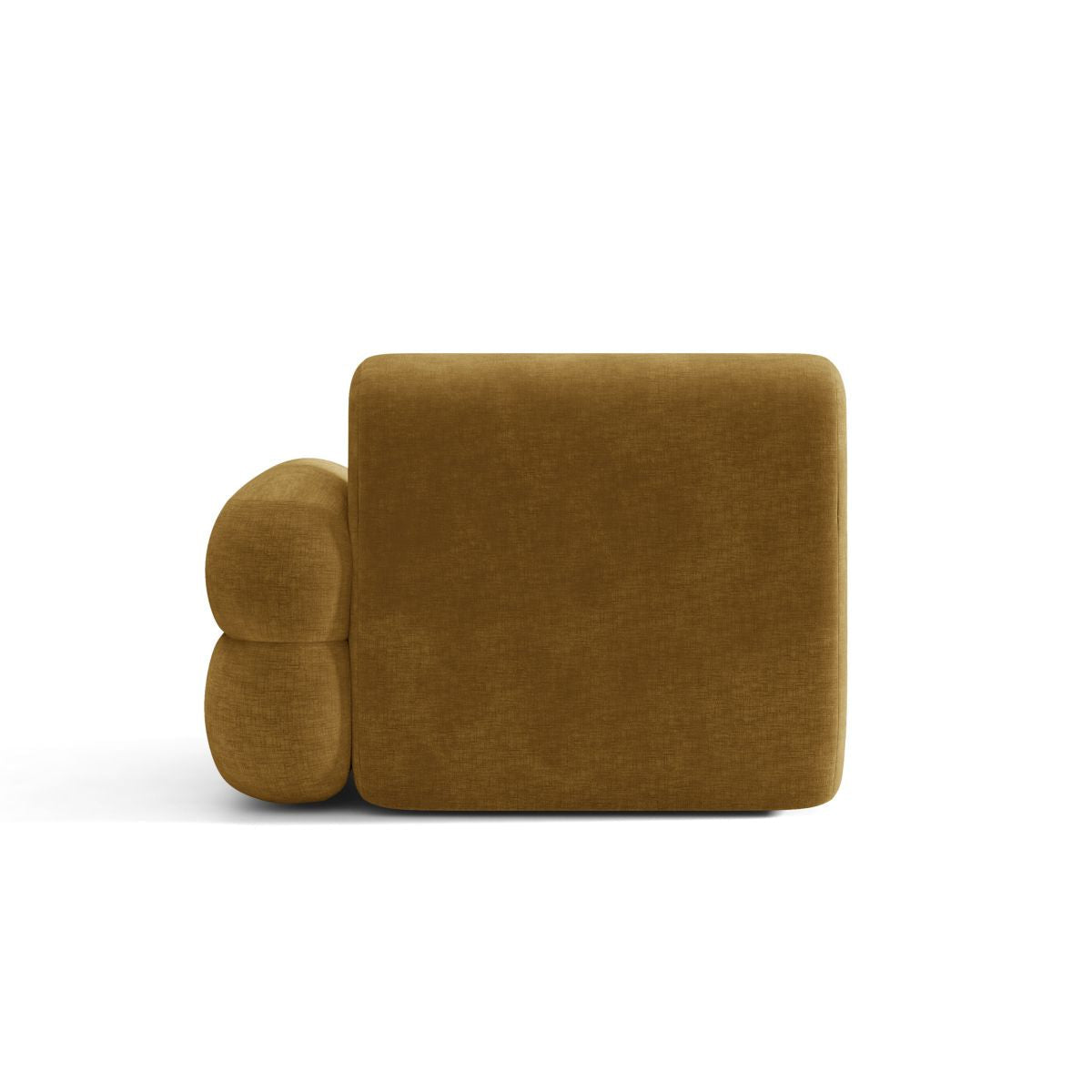 Modulaire bank NEO - rechtsmodule in mosterdkleurige chenille