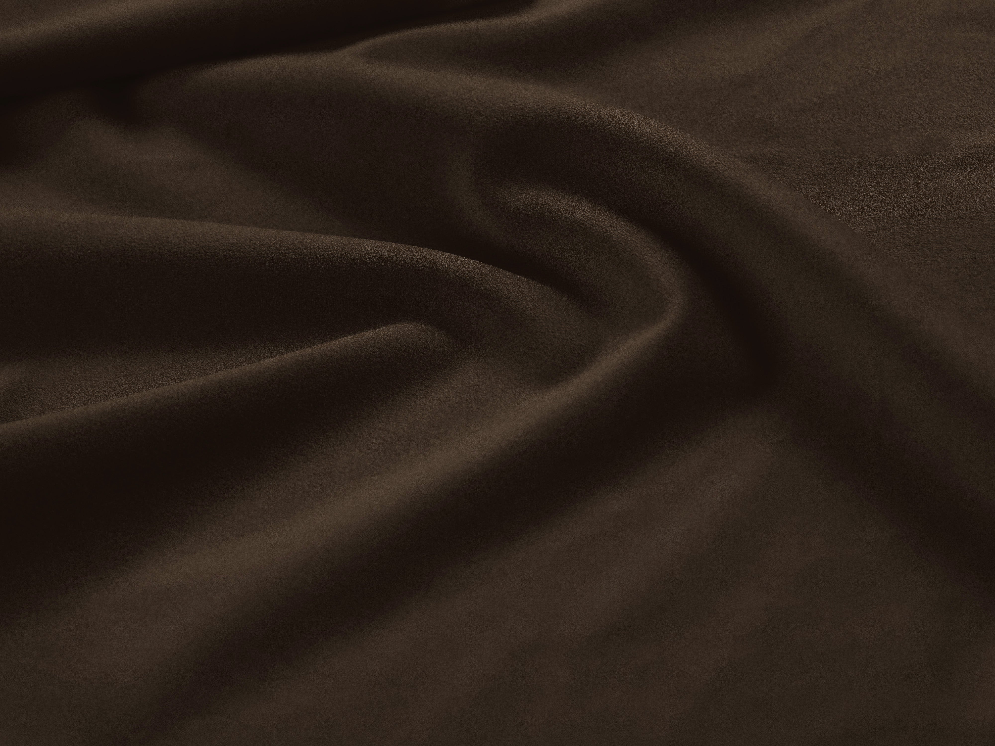 Modulaire fluwelen bank BELLIS - rechter module in chocoladekleur