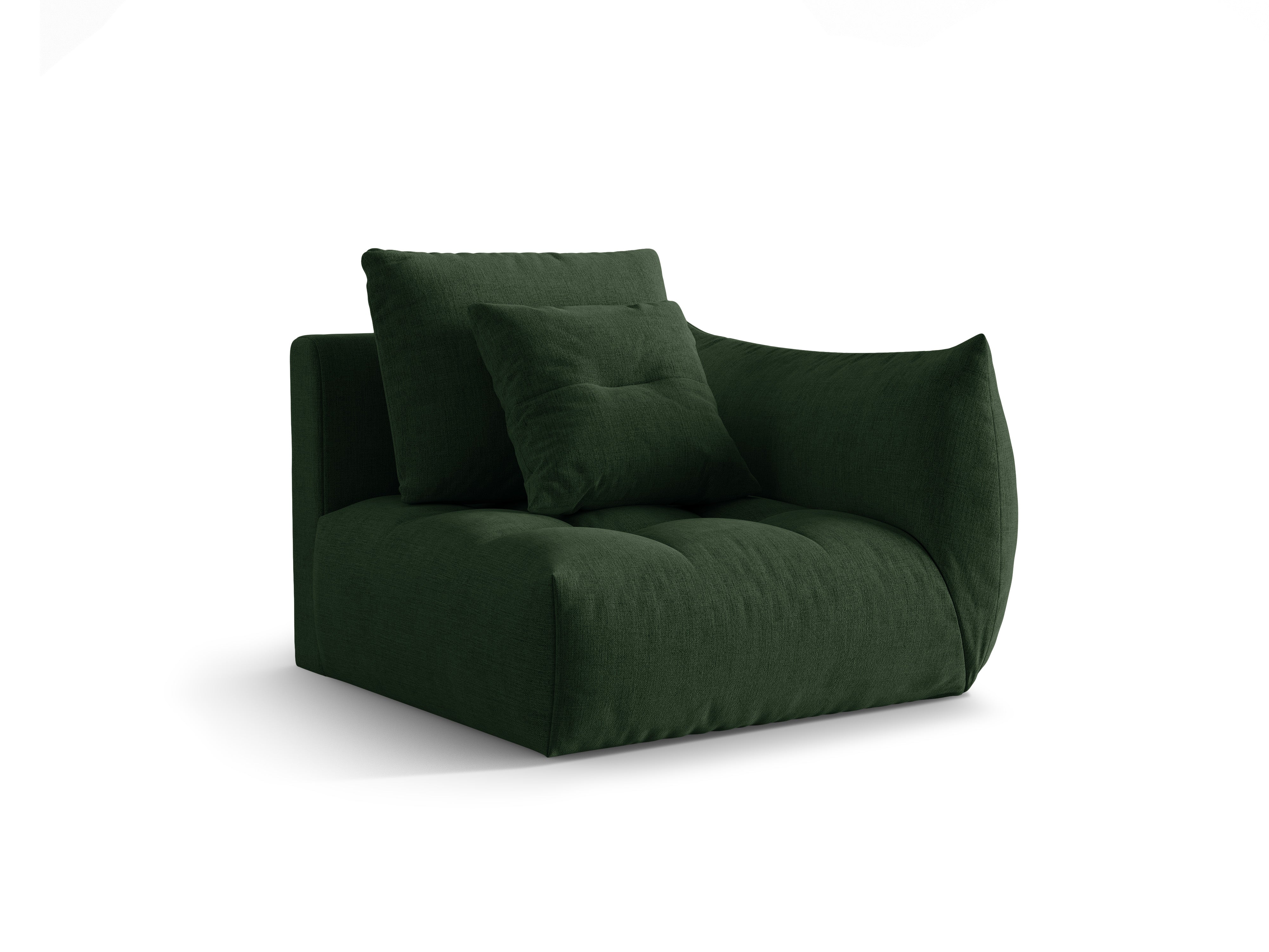 BLOOM modular sofa - right-side element green chenille