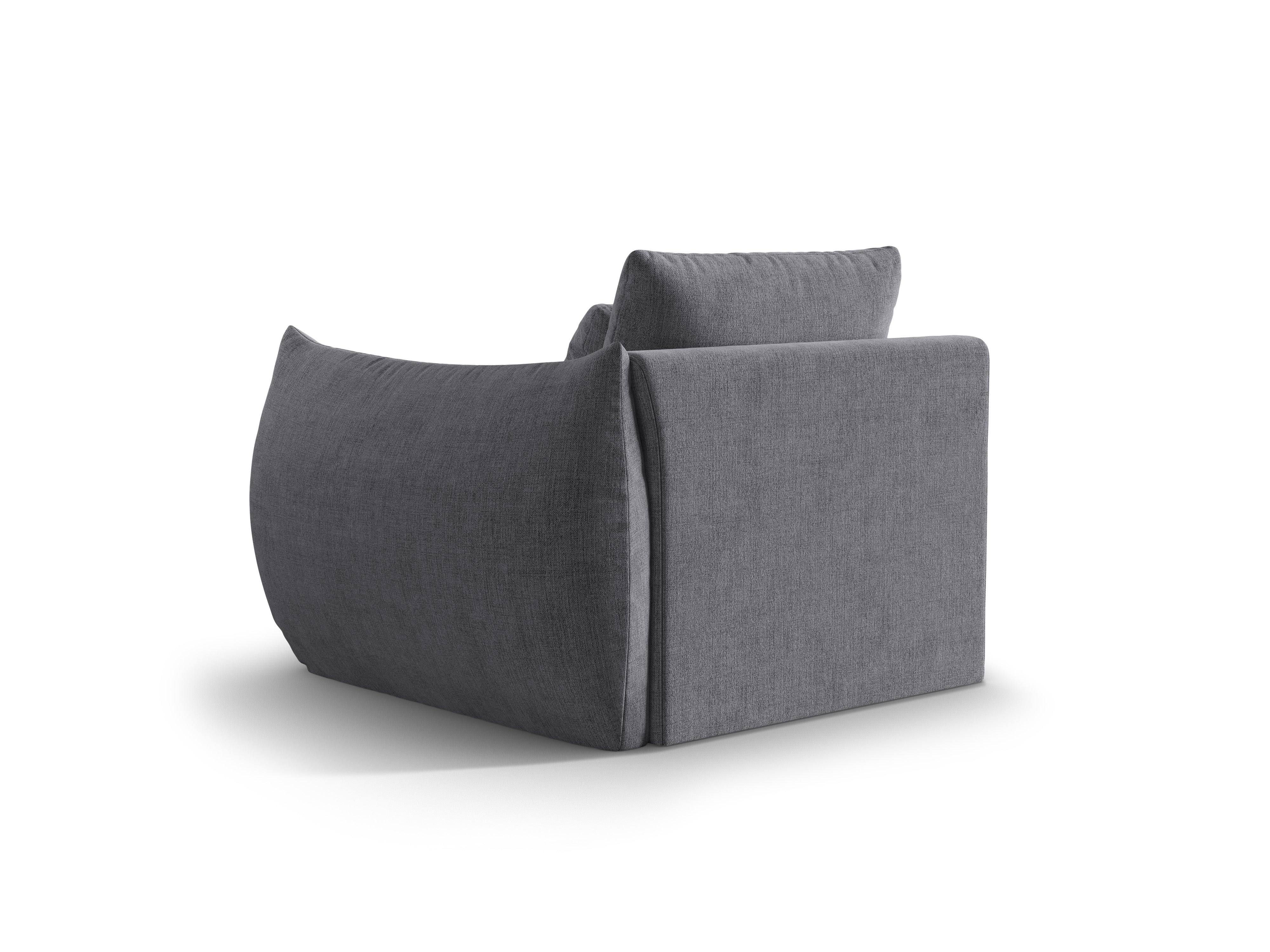 BLOOM modular sofa - right-side element gray chenille