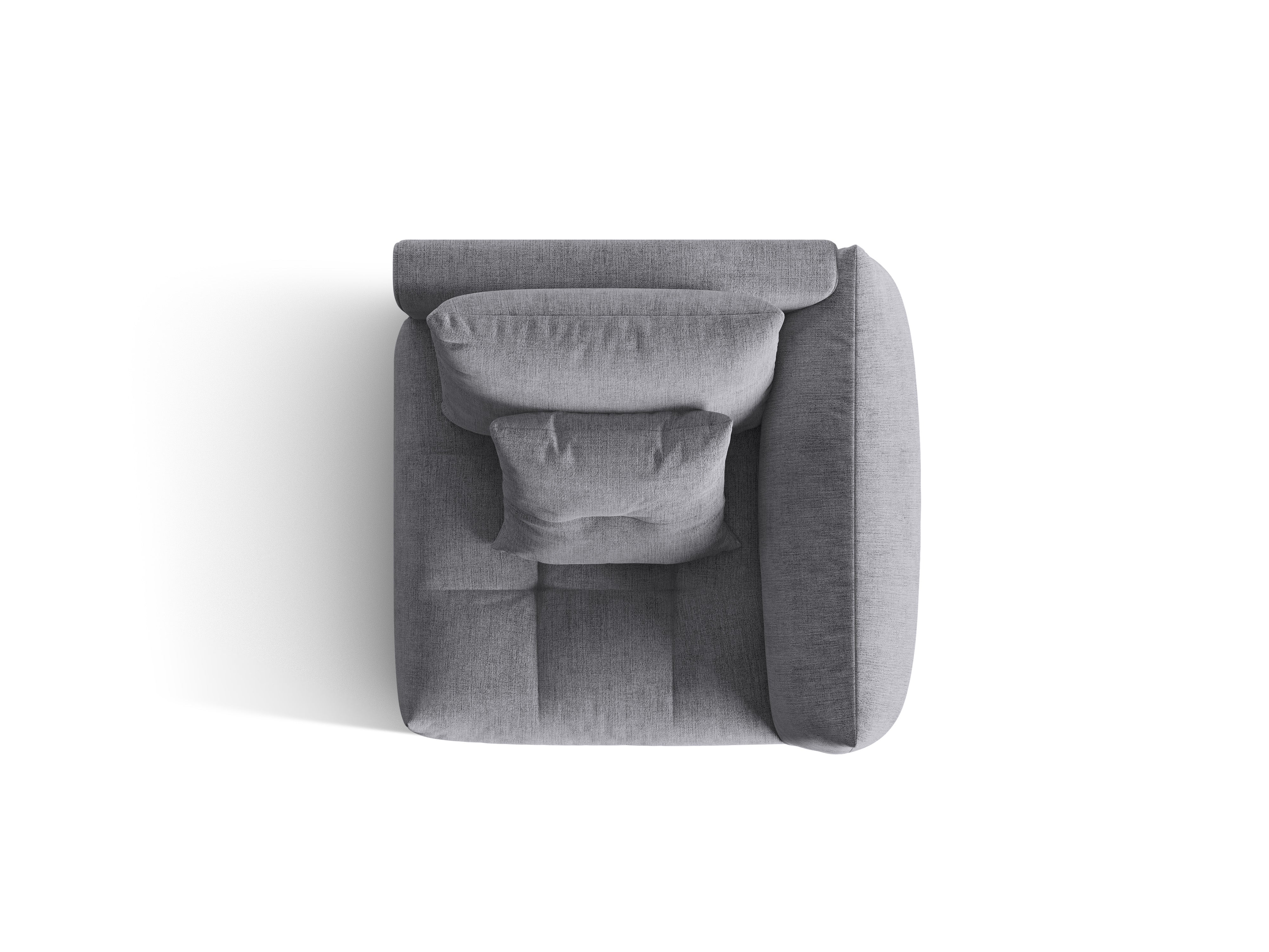 BLOOM modular sofa - right-side element gray chenille