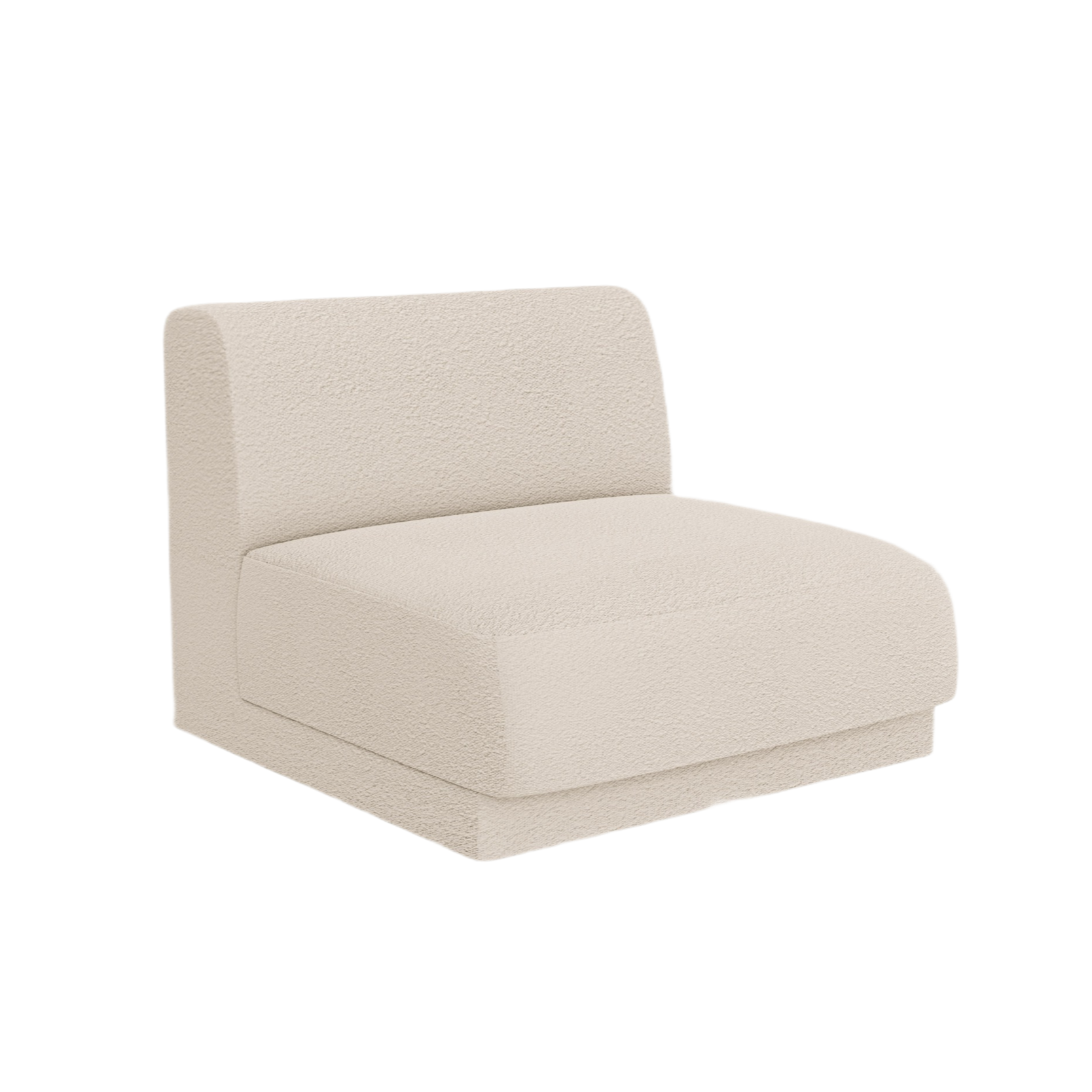 Armchair / module MILEY beige boucle