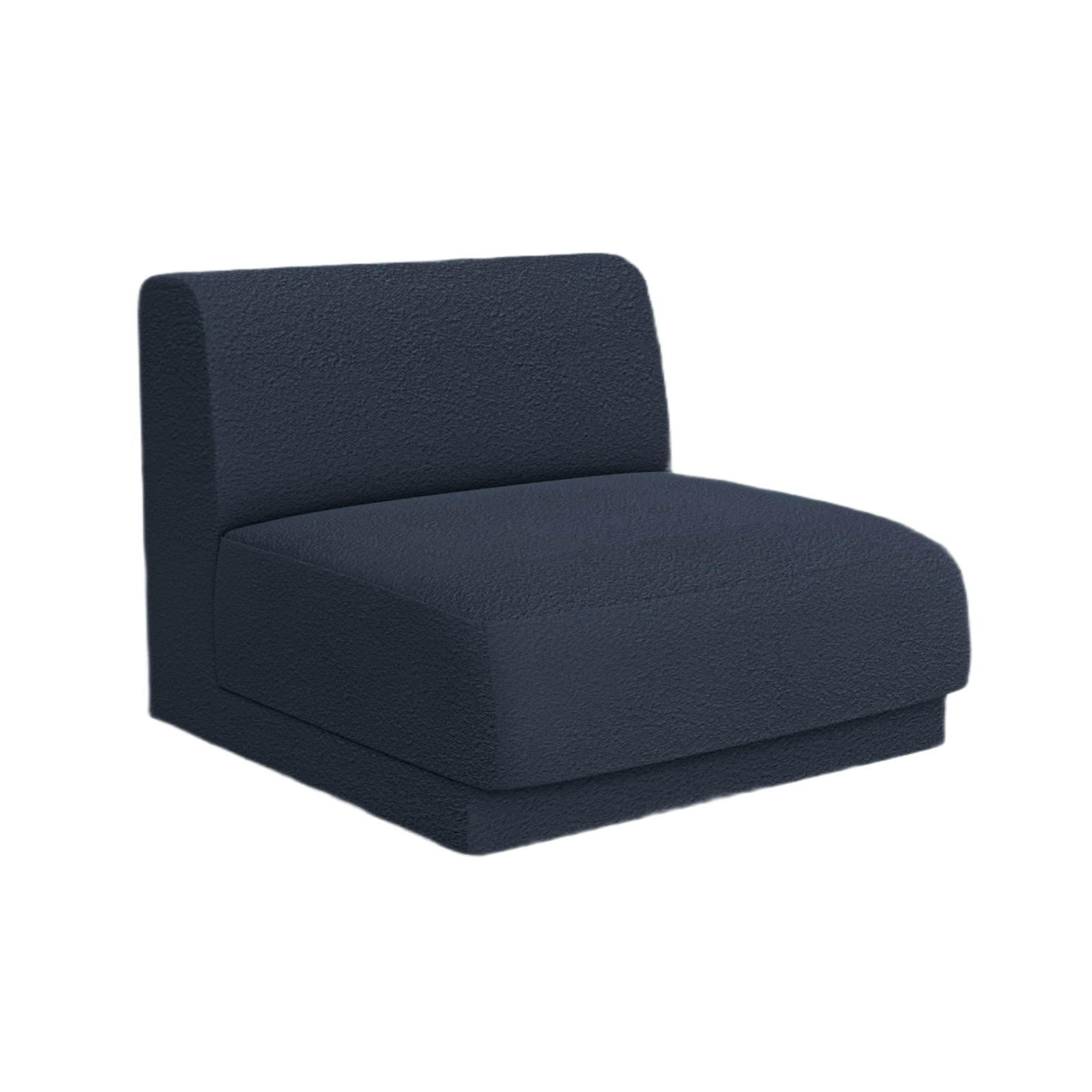 Armchair / module MILEY dark blue boucle
