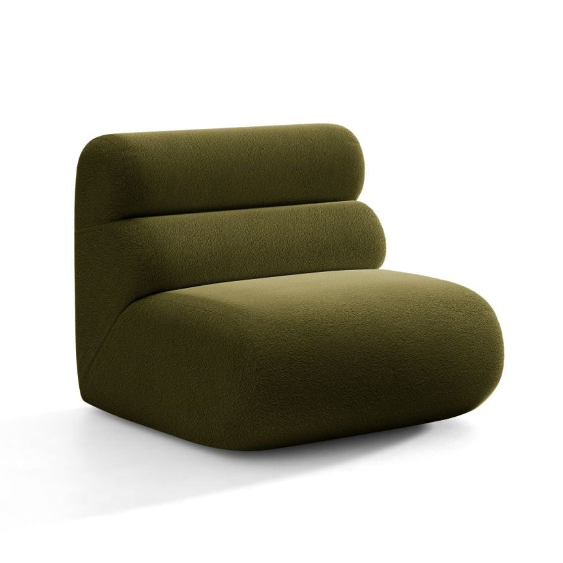 Neo fauteuil / module olijfgroene boucle