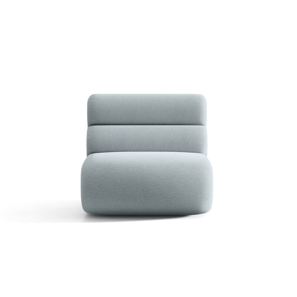 Neo fauteuil / module in lichtblauwe boucle