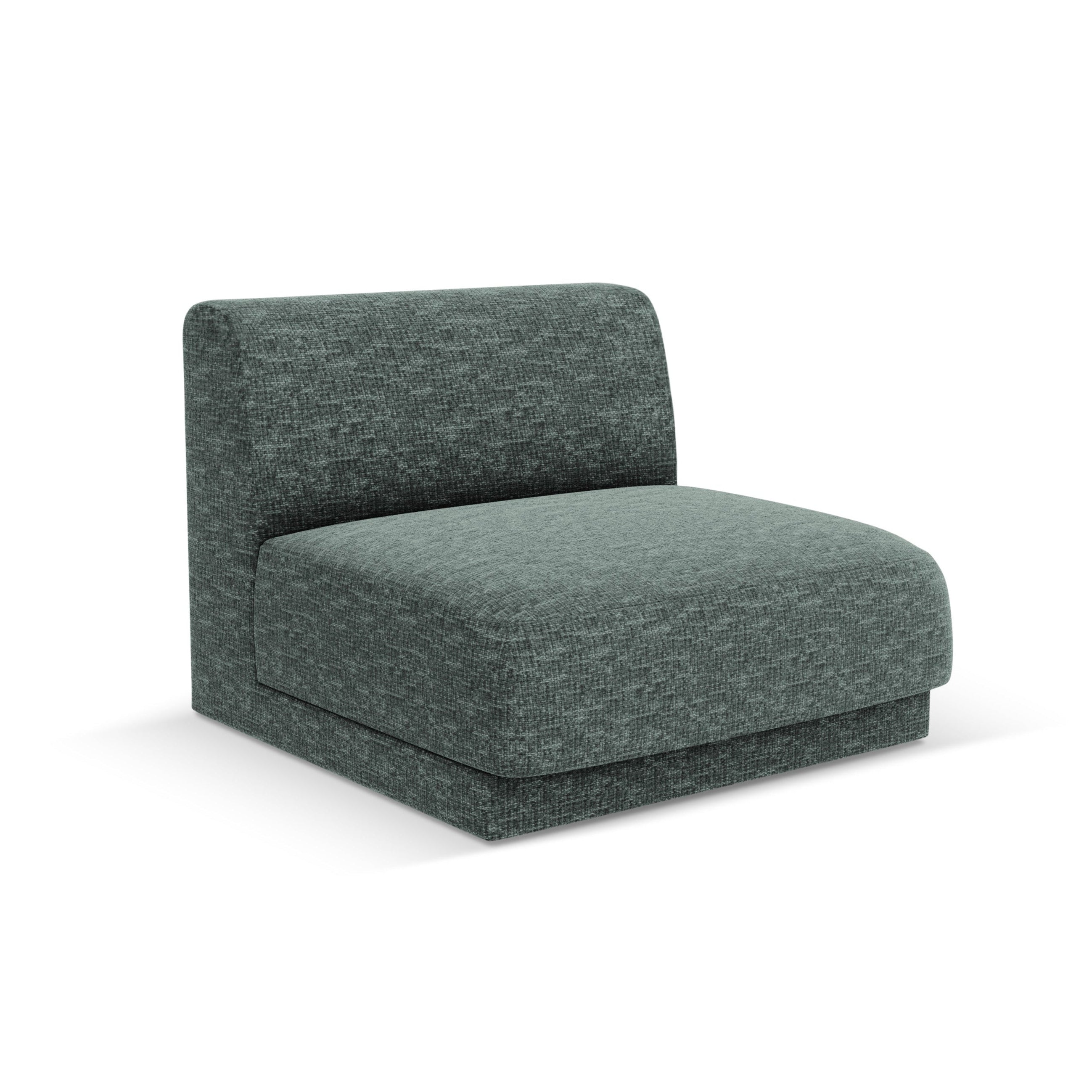 Armchair / module MILEY petrol chenille silky