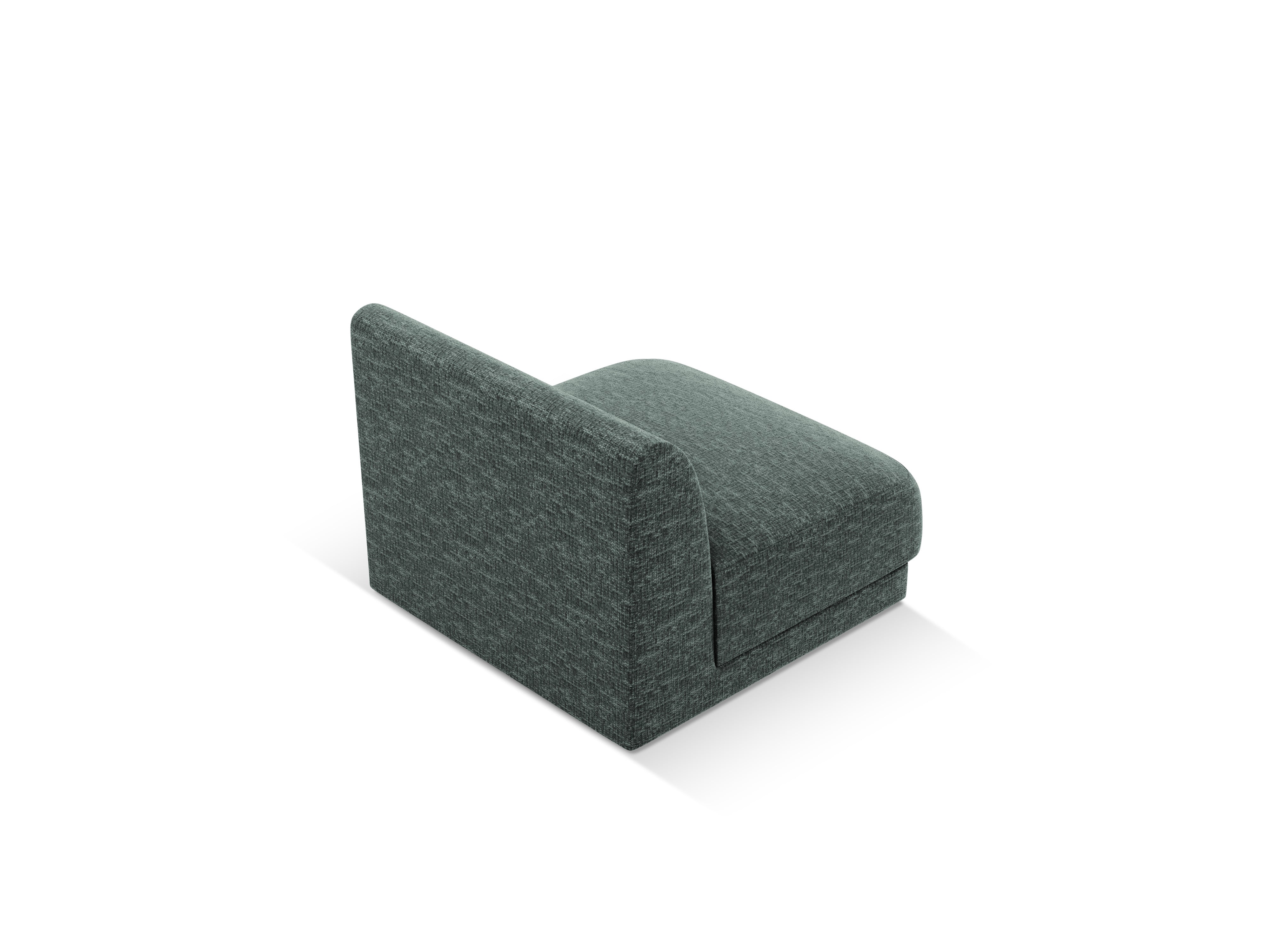 Armchair / module MILEY petrol chenille silky