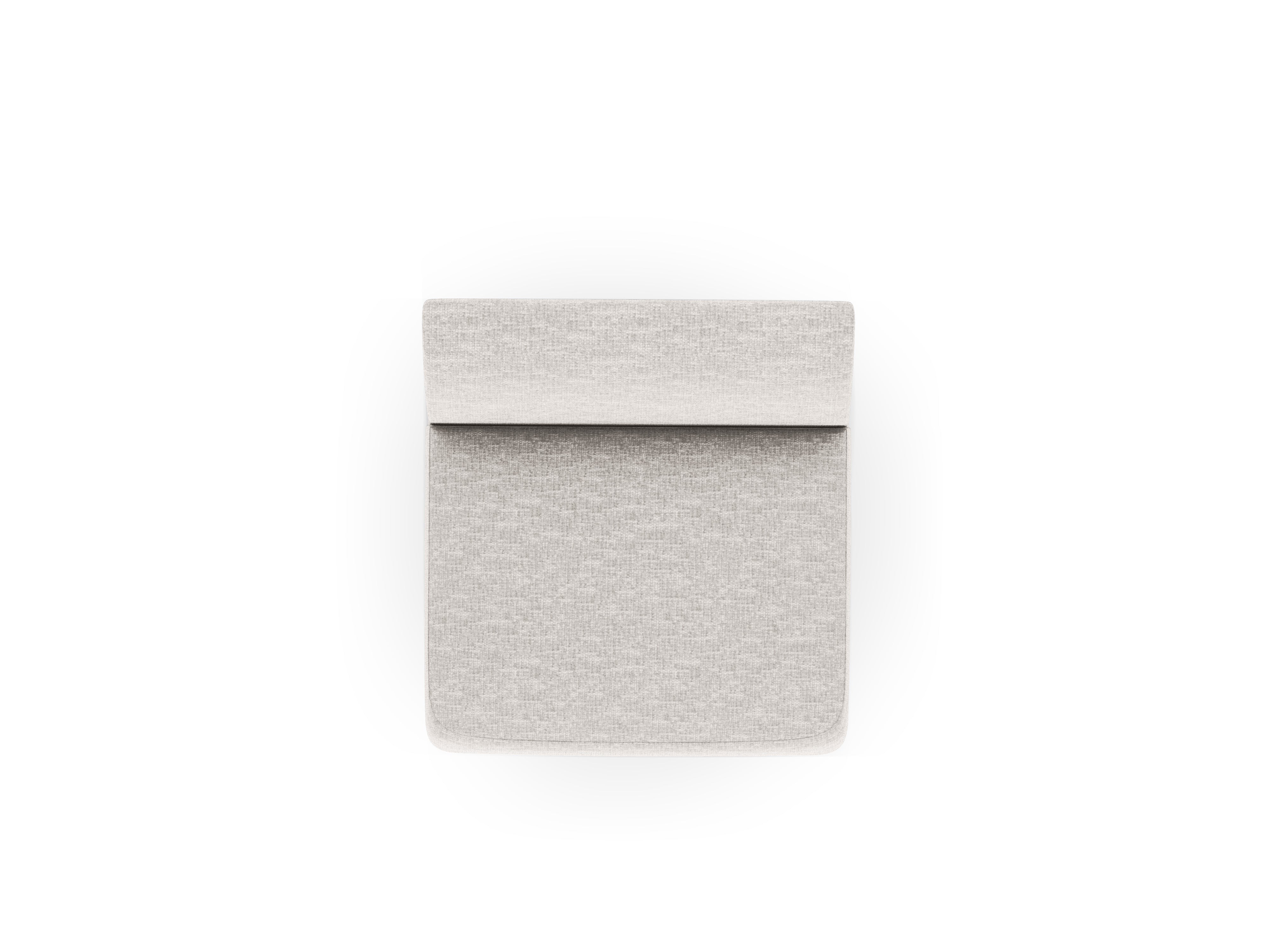 Fauteuil / module MILEY lichtgrijs chenille zijdeachtig