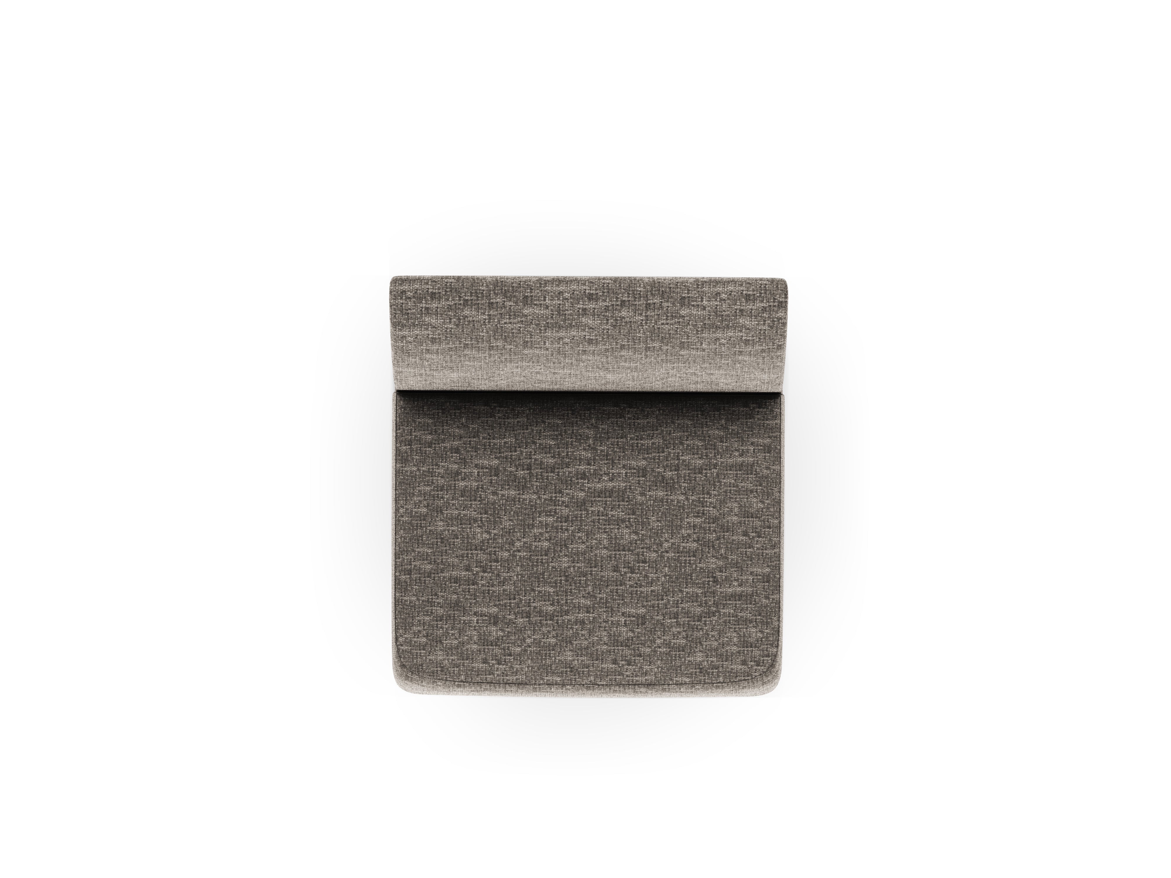 Fauteuil / module MILEY grijs chenille zijdeachtig