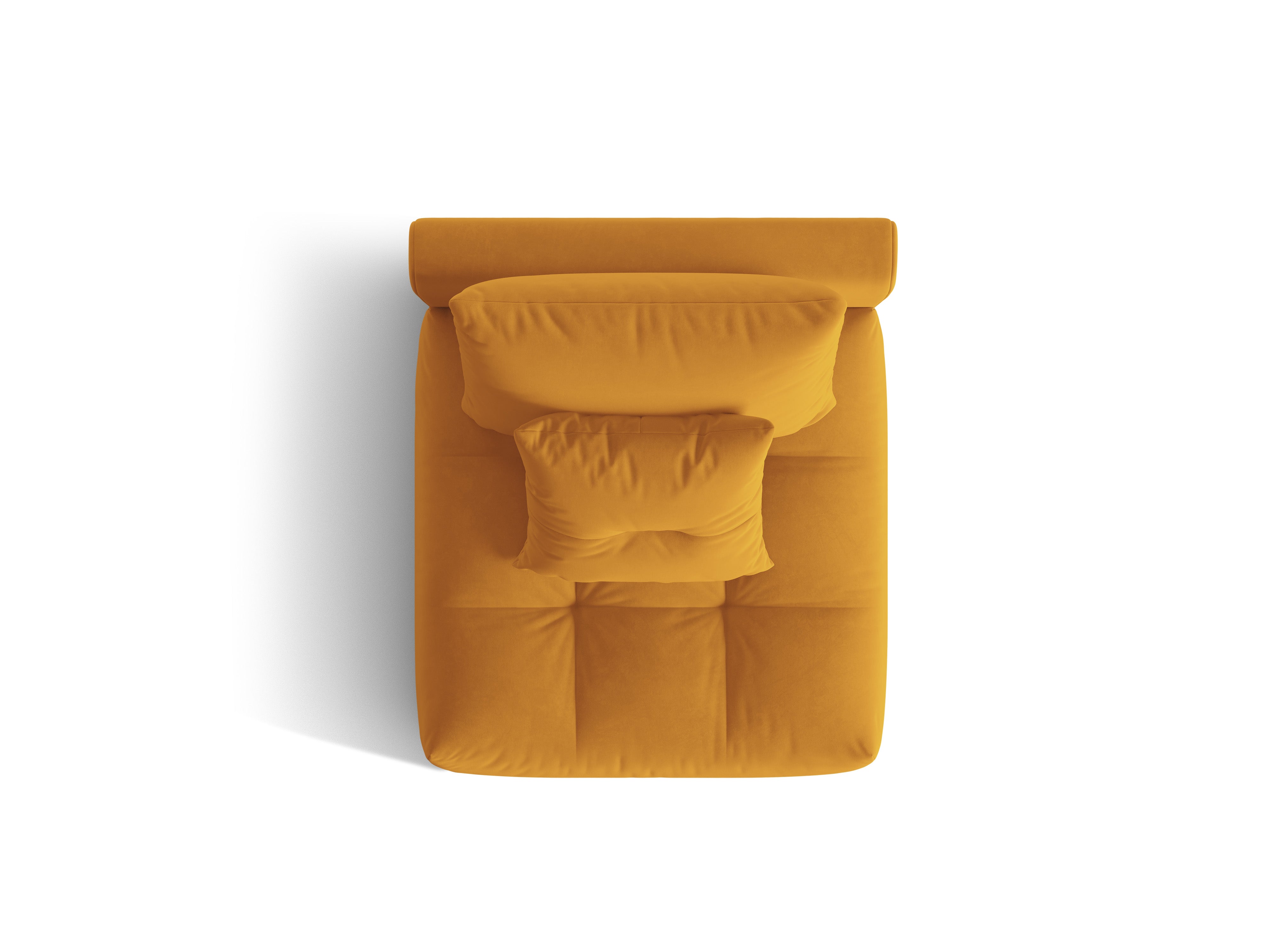 Armchair / velvet module BLOOM yellow
