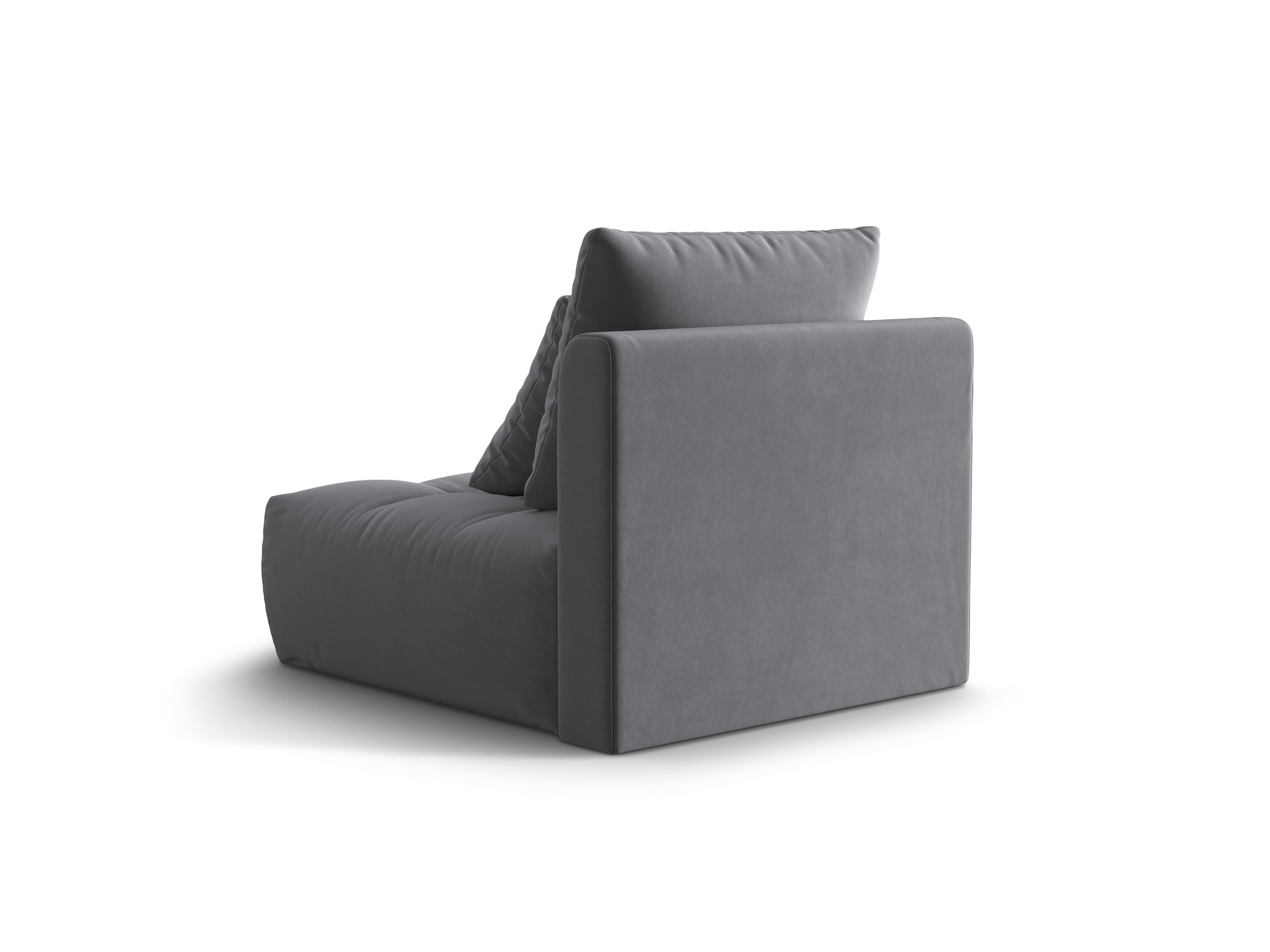 Armchair / velvet module BLOOM dark gray