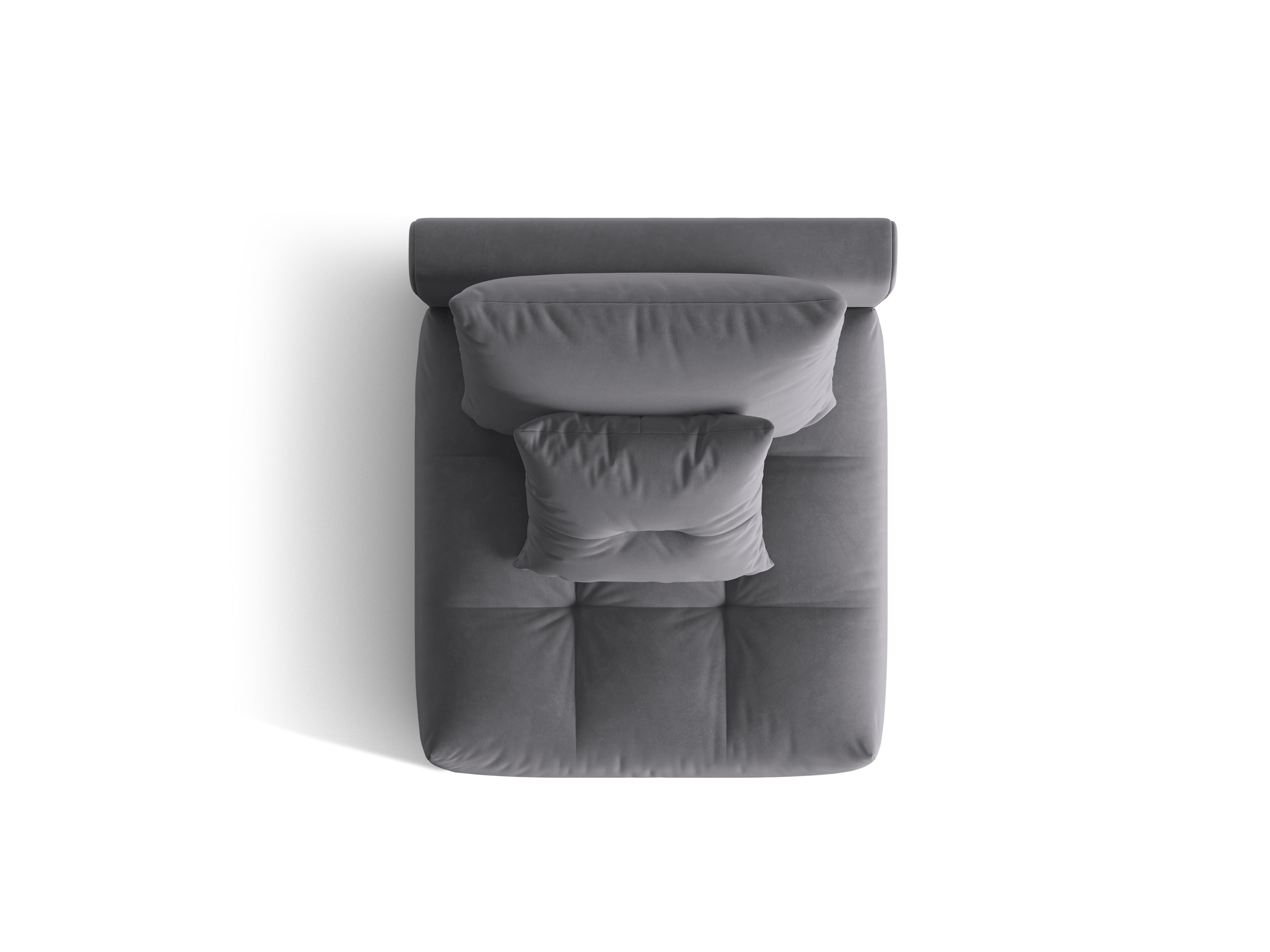 Armchair / velvet module BLOOM dark gray