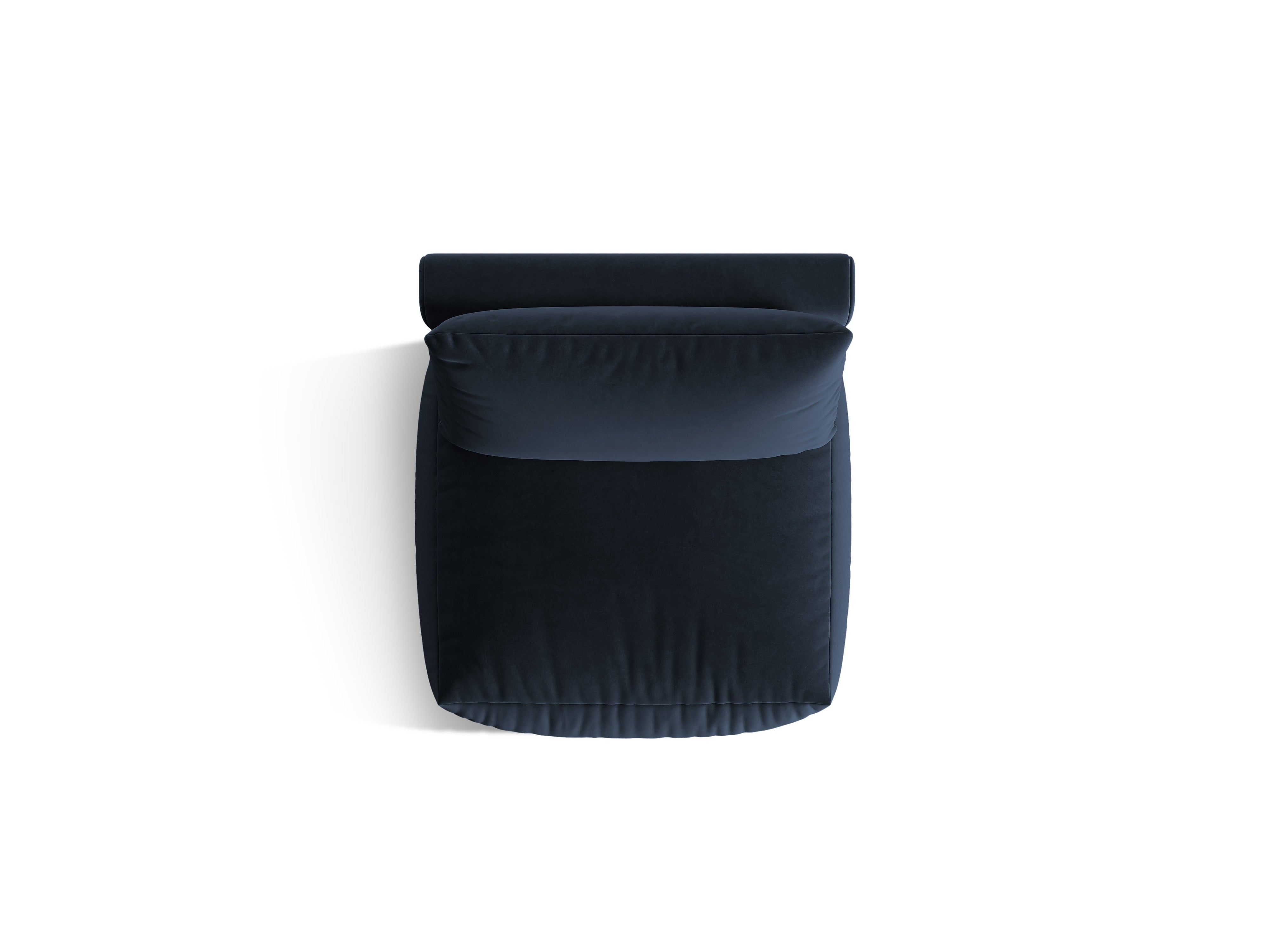 Modulaire fluwelen bank CHRIS - middenelement koninklijk blauw