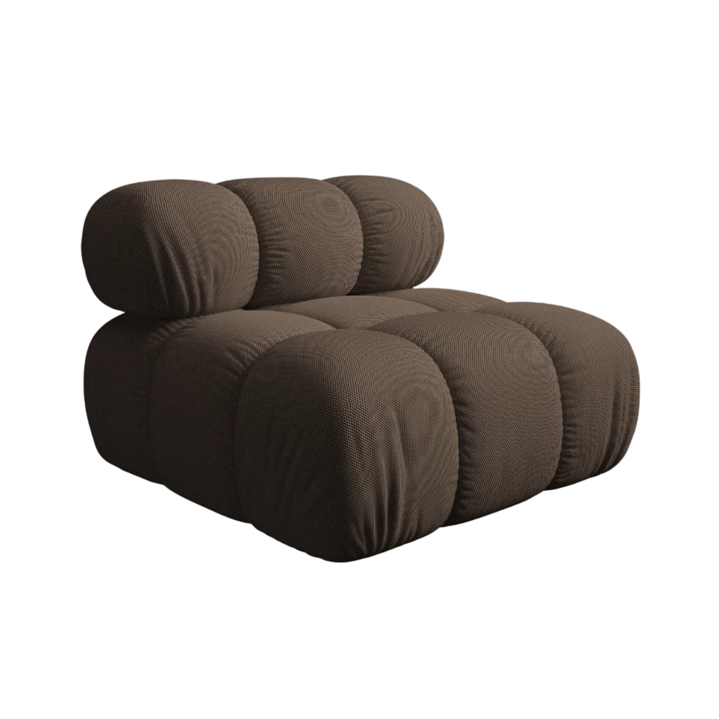 Fauteuil / module BELLIS bruin 3D-stof