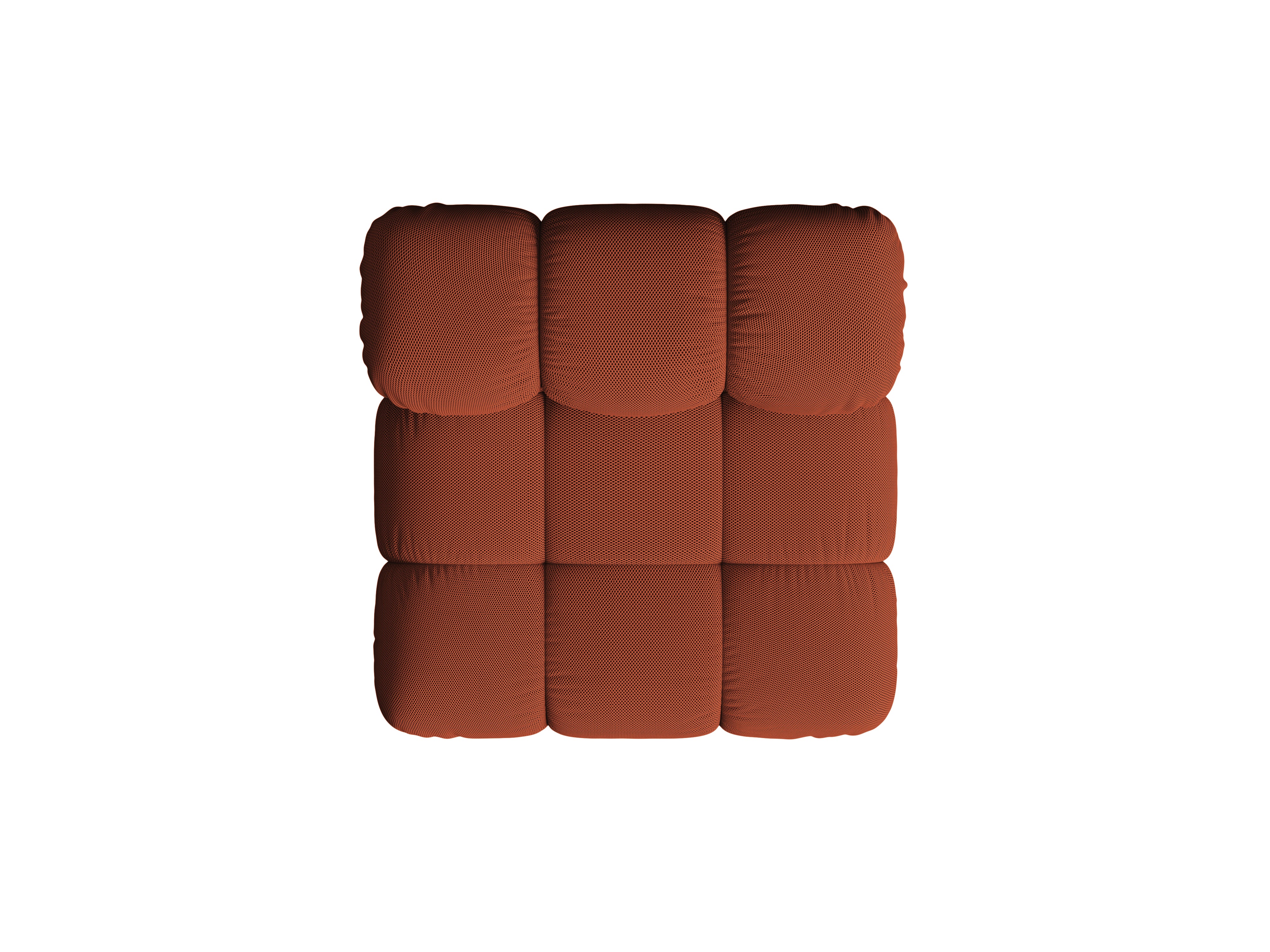 Fauteuil / module BELLIS met een baksteenachtige 3D-stof