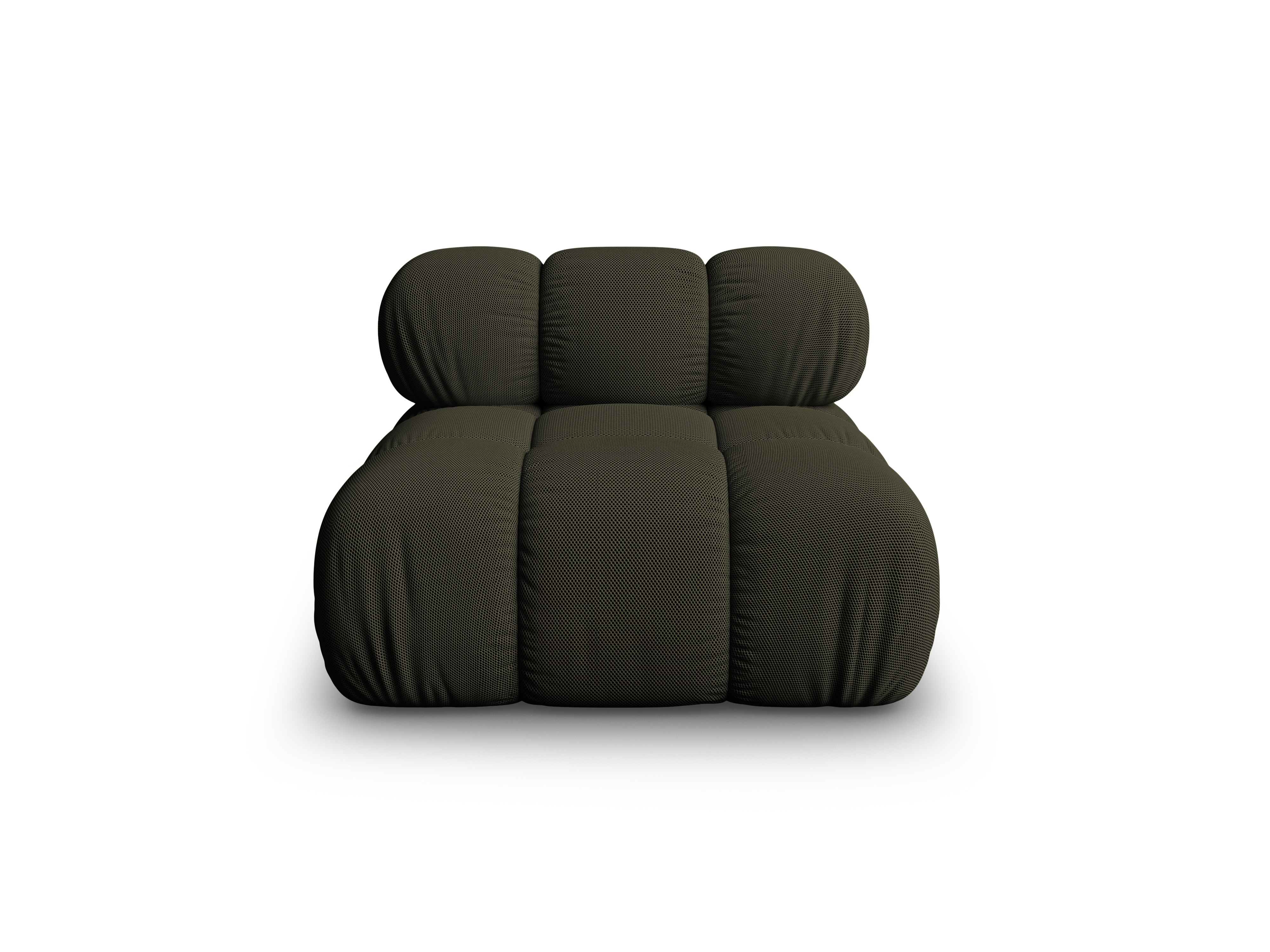 Fauteuil / module BELLIS donkergroene 3D-stof