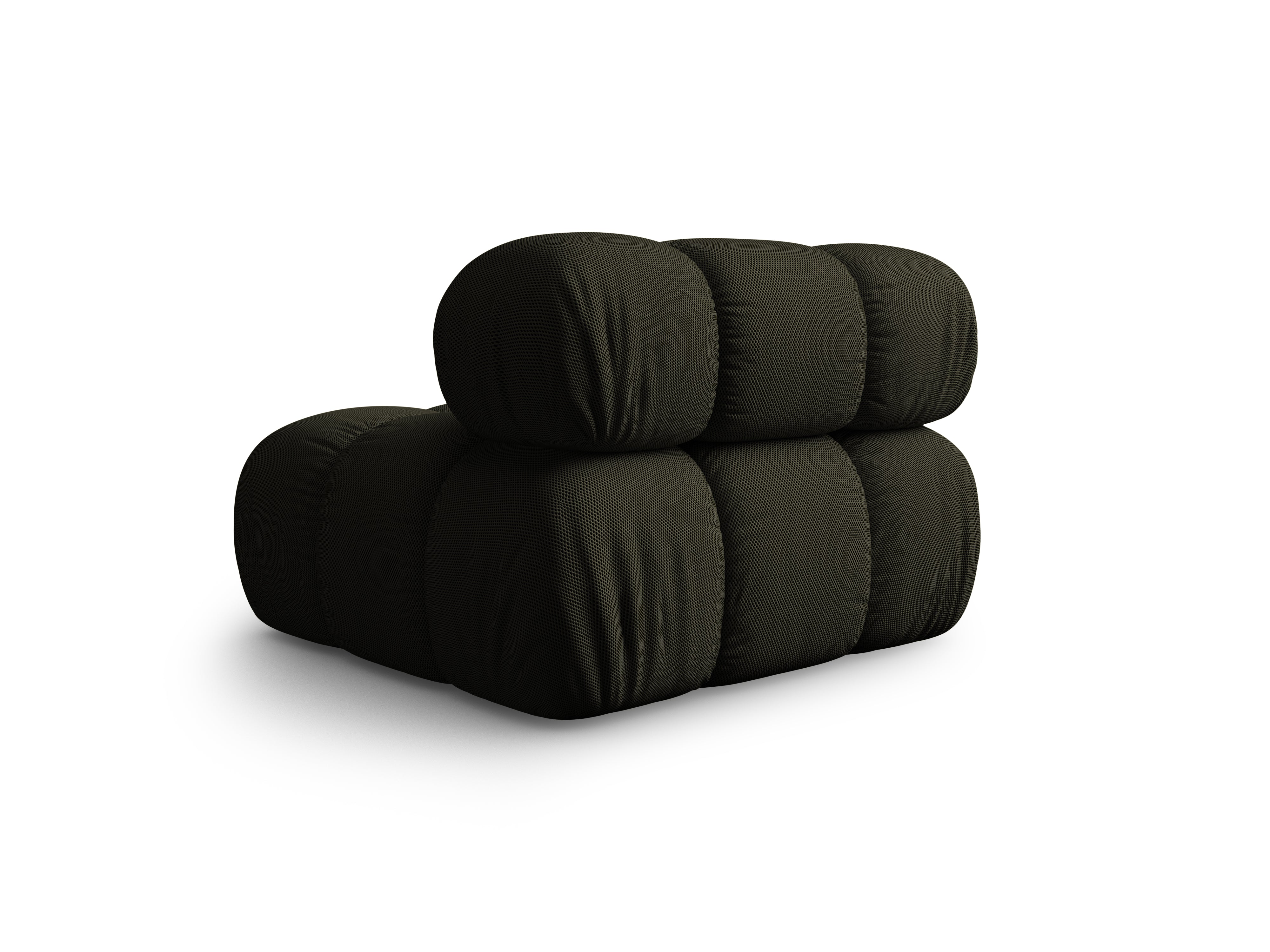 Fauteuil / module BELLIS donkergroene 3D-stof