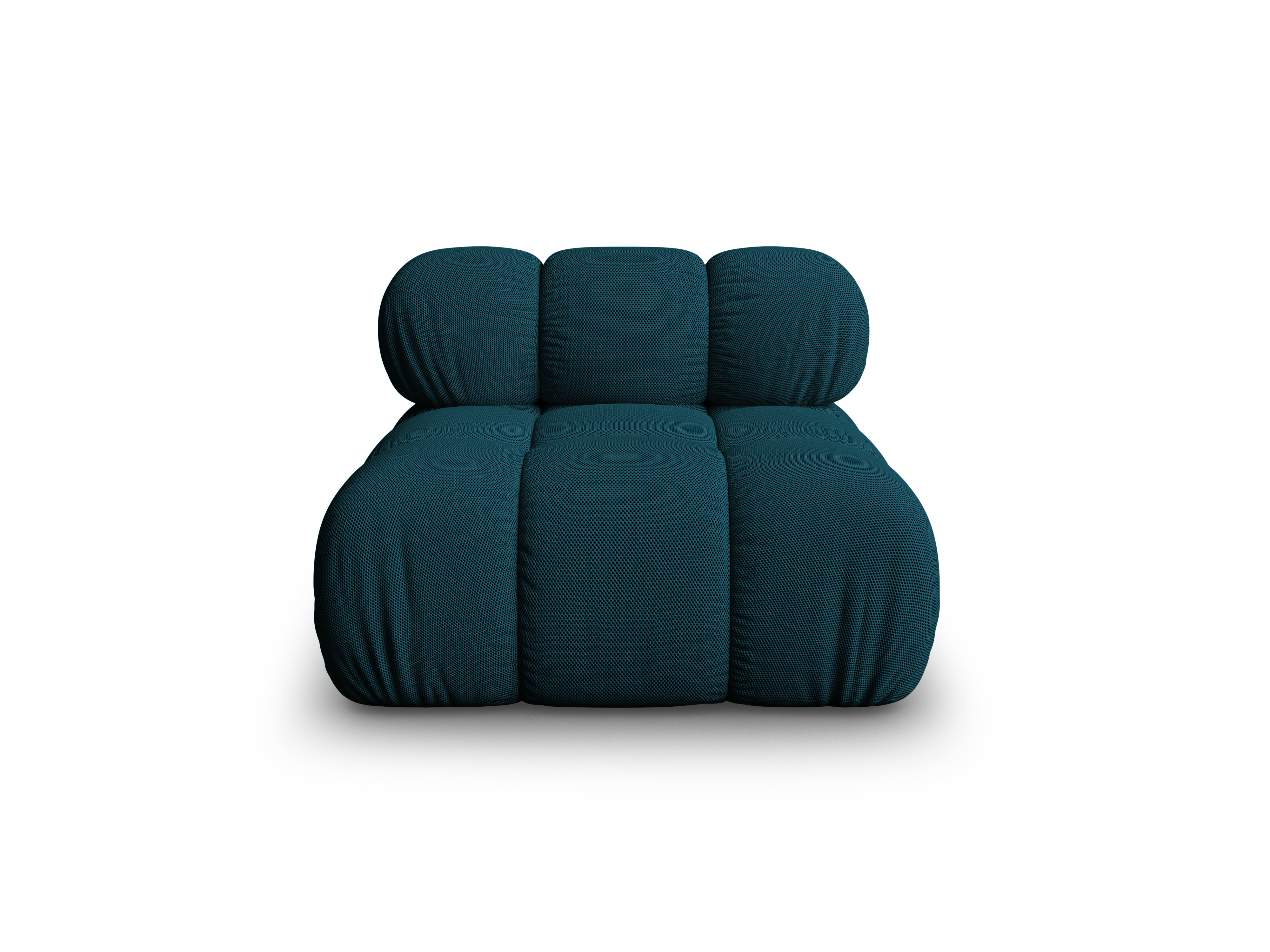 Fauteuil / module BELLIS zeegroene 3D-stof