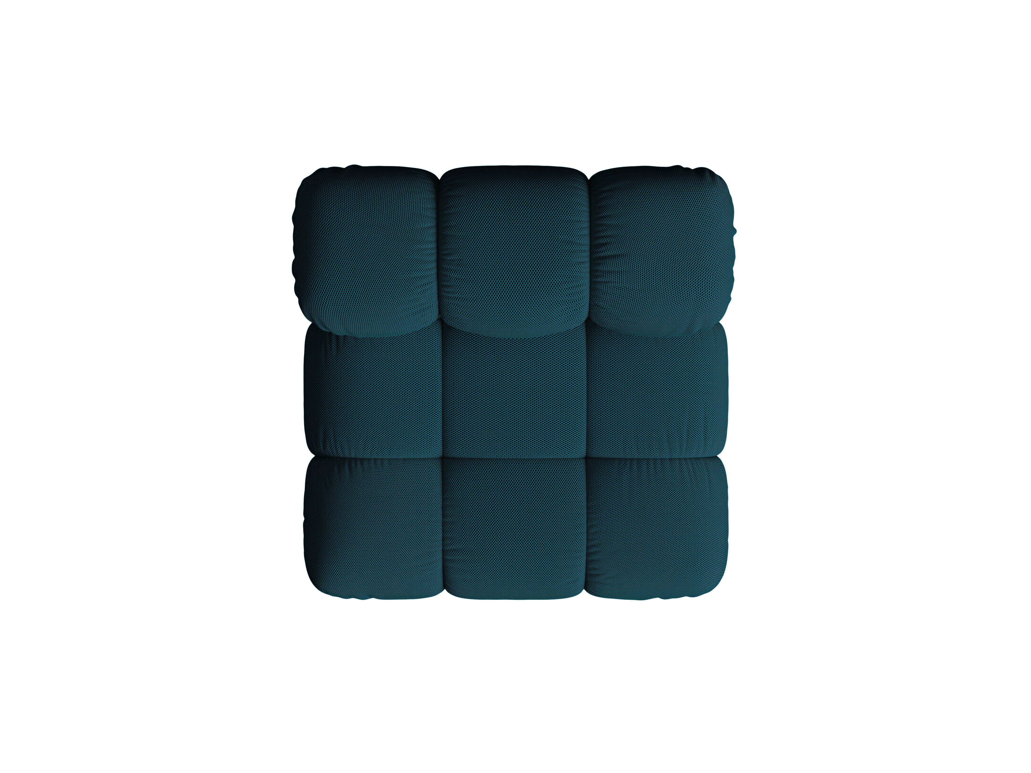 Fauteuil / module BELLIS zeegroene 3D-stof