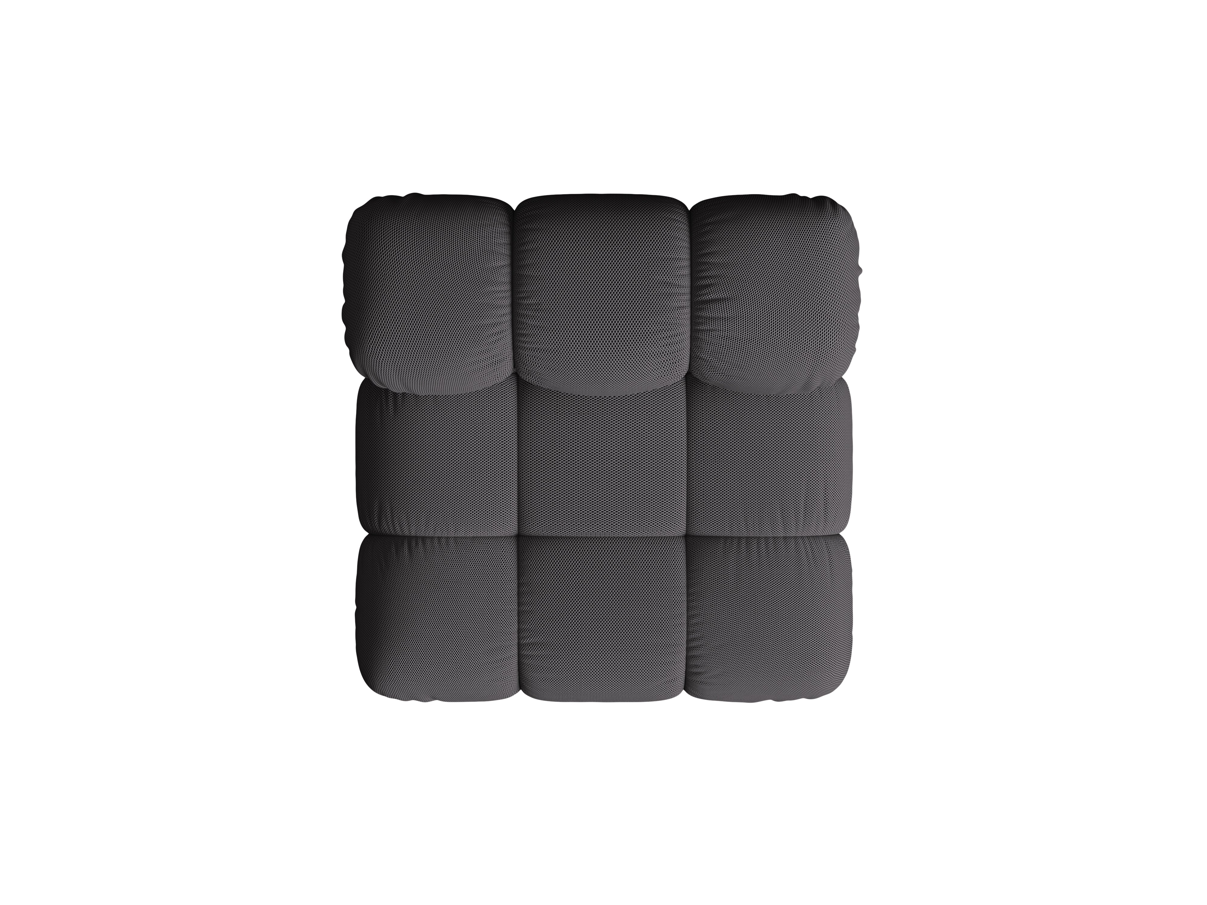 Fauteuil / module BELLIS donkergrijze 3D-stof