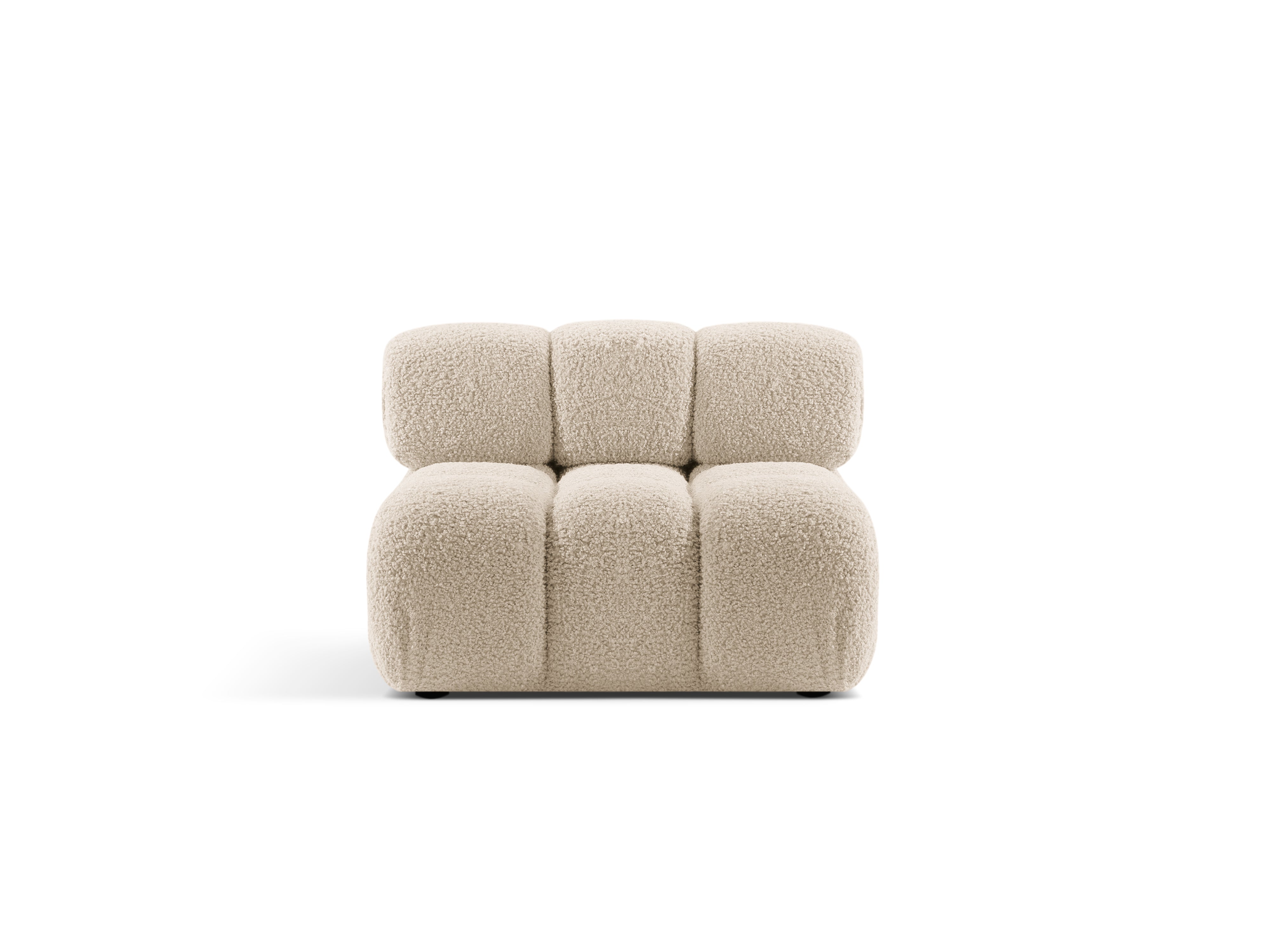 Fauteuil / module BELLIS beige bouclé