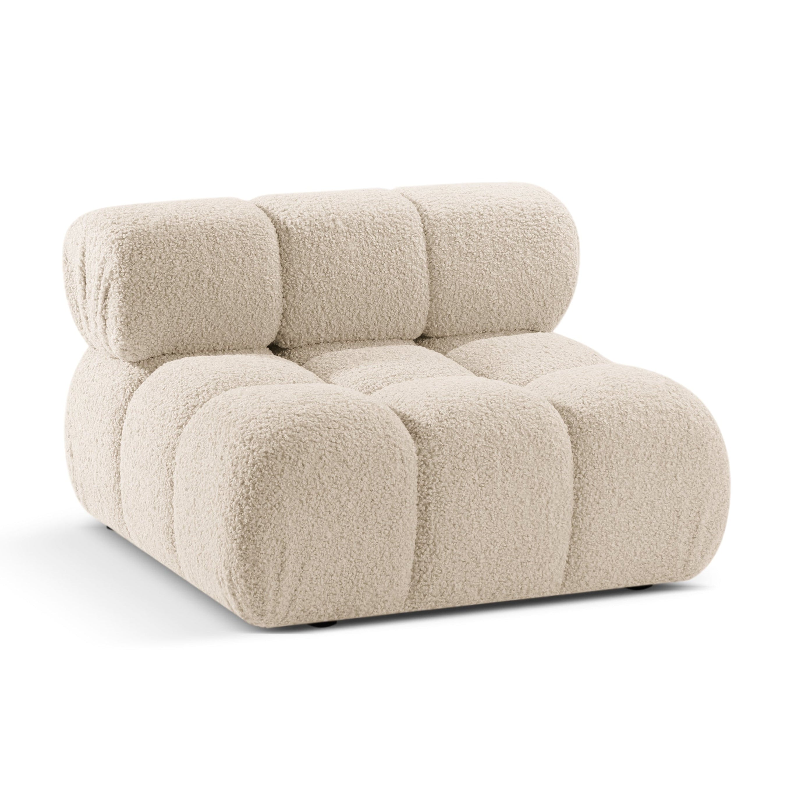 Fauteuil / module BELLIS beige bouclé