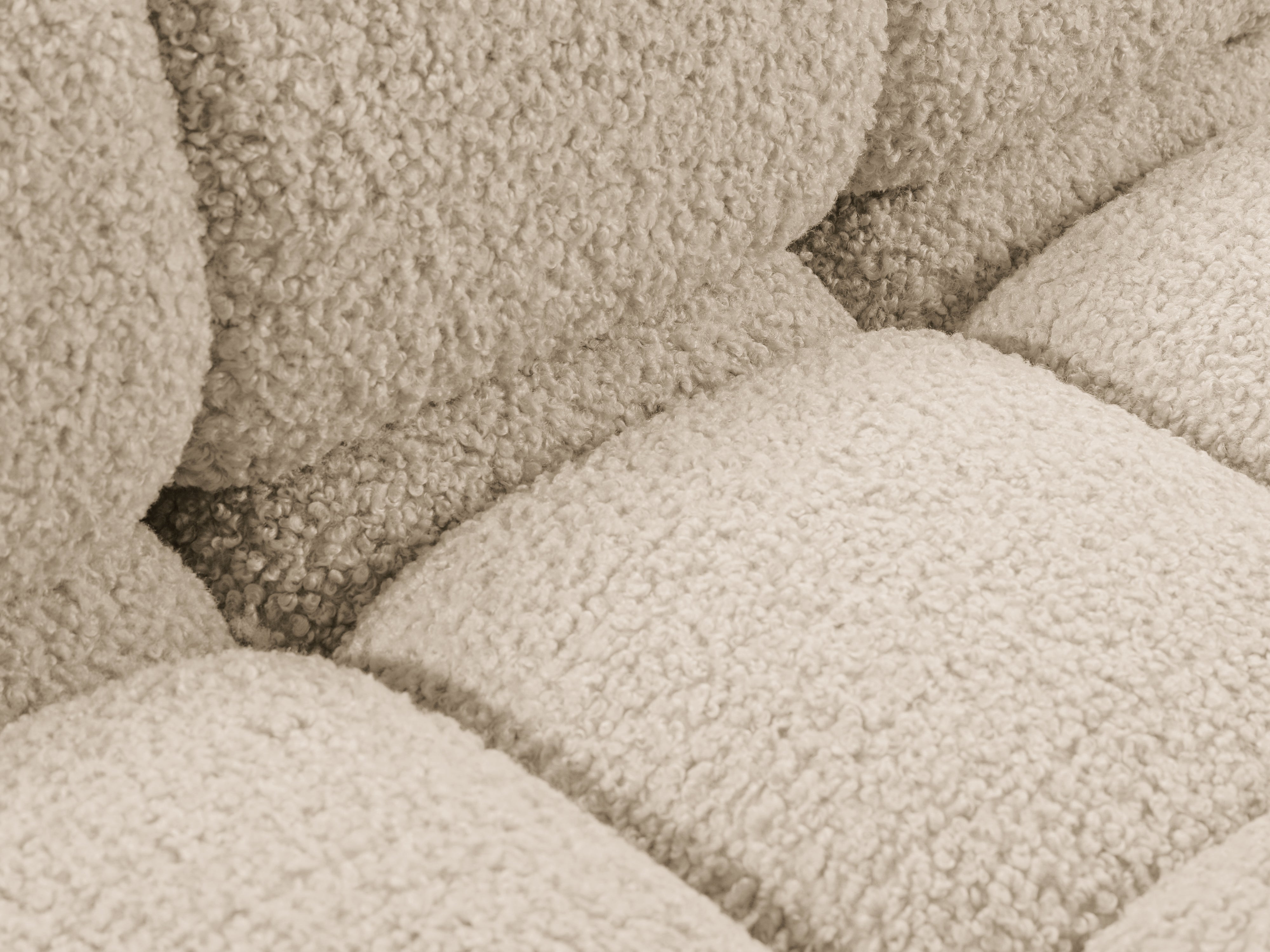 Fauteuil / module BELLIS beige bouclé
