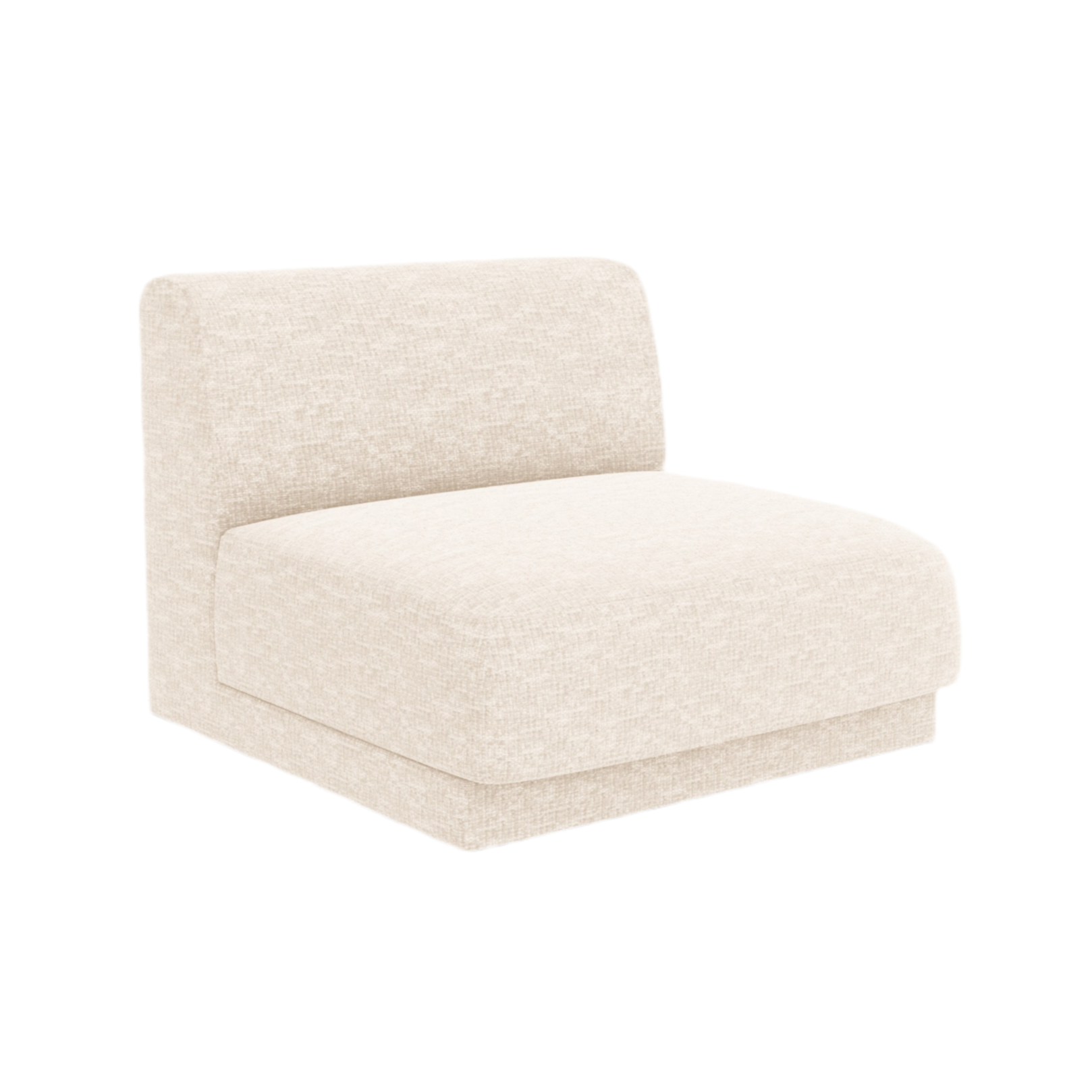 Armchair / module MILEY ivory chenille