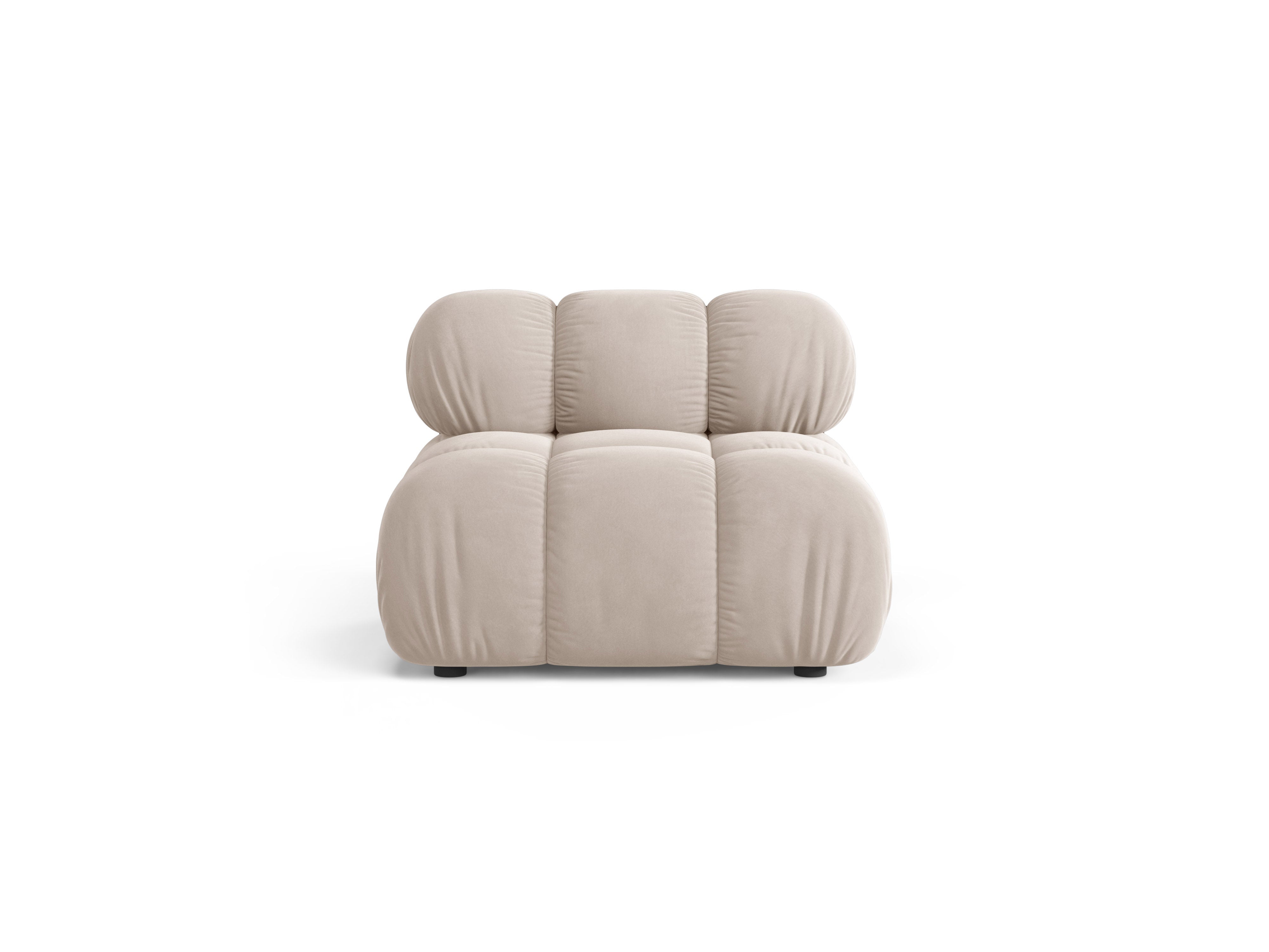 BELLIS fauteuil / module in lichtbeige velours