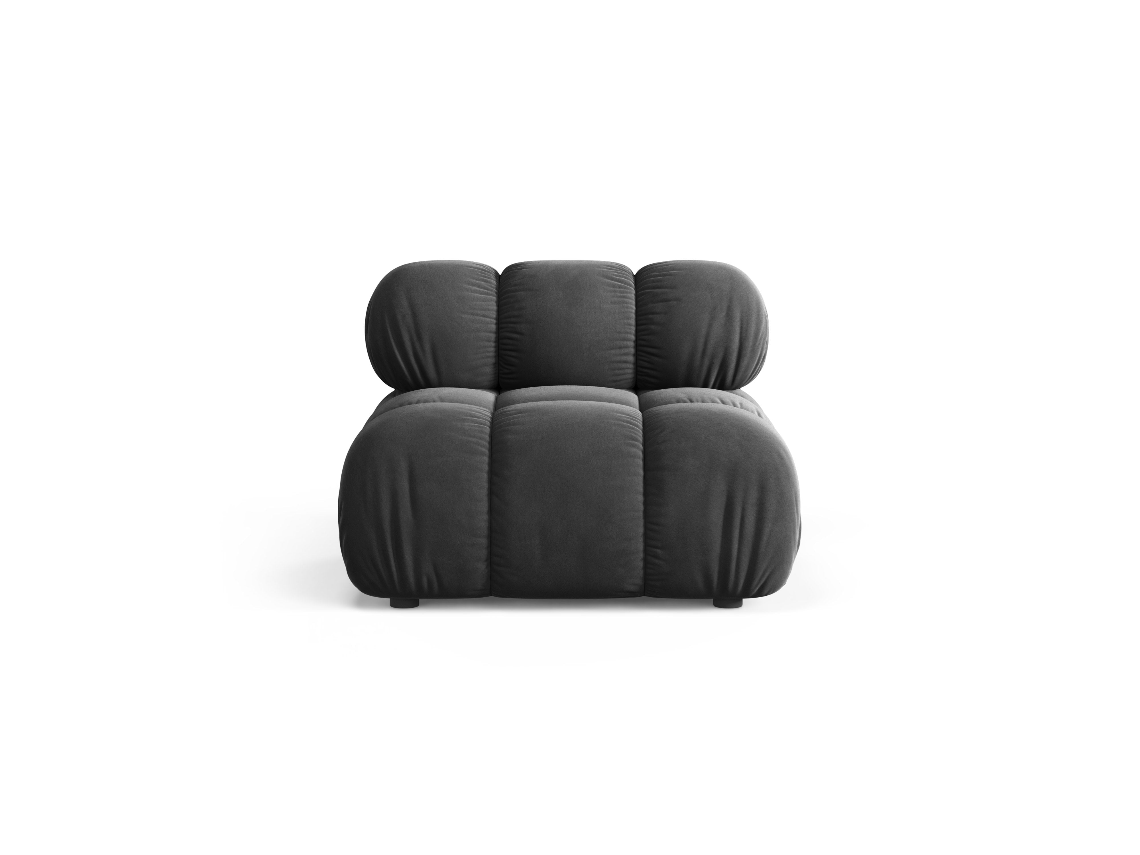 Fauteuil / module BELLIS donkergrijs fluweel