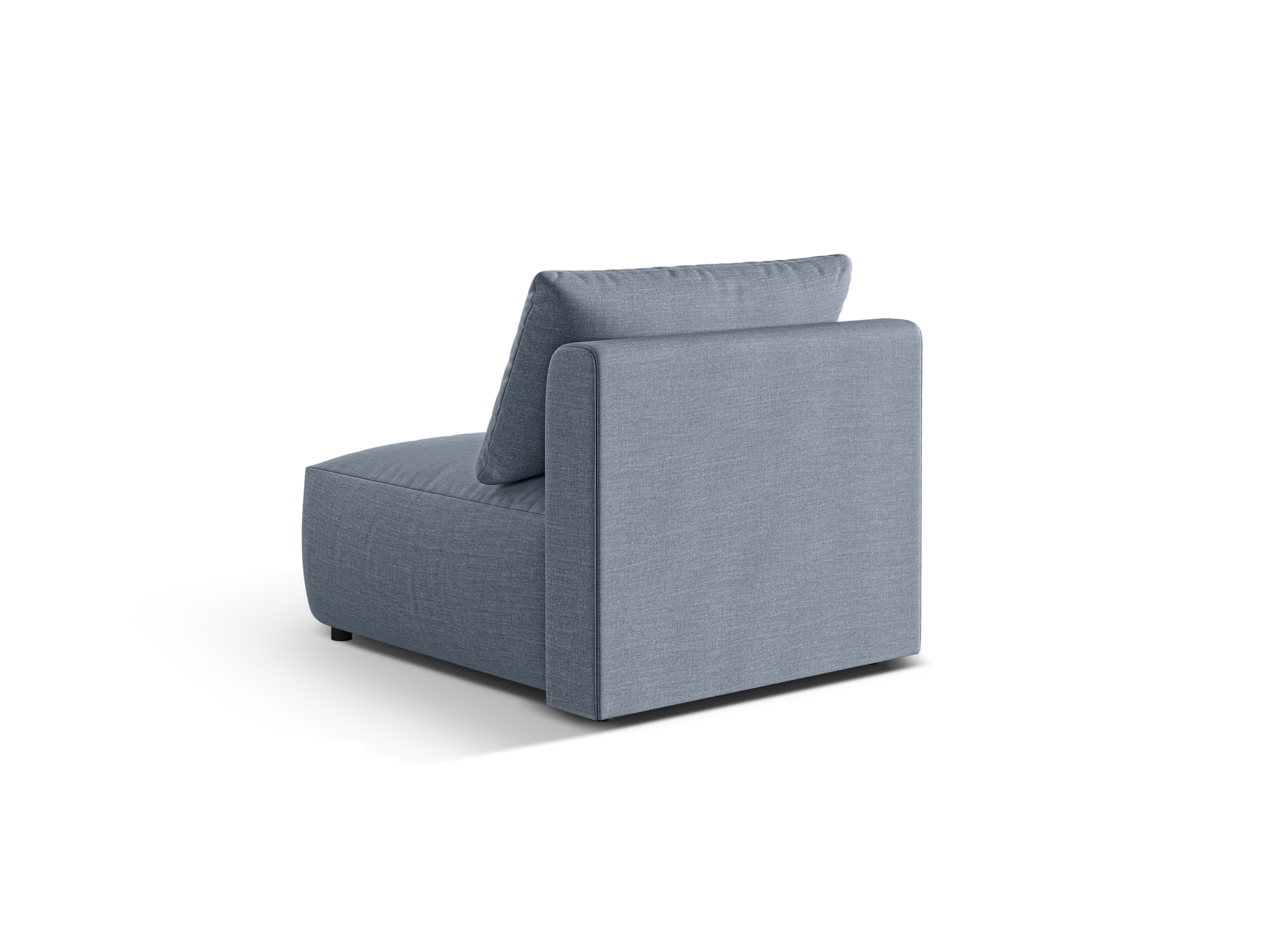 Modulares Sofa CHRIS - mittleres Element in hellblauem Chenille