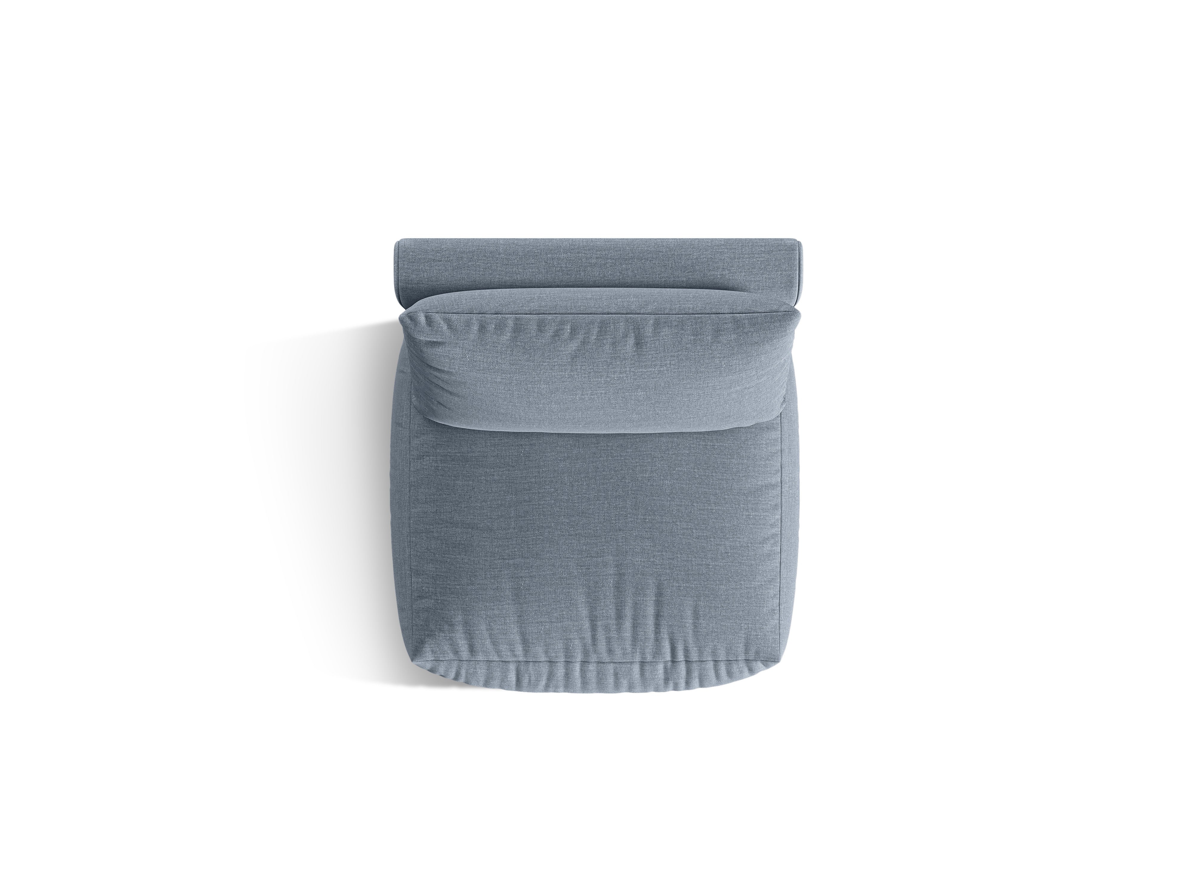 Modulares Sofa CHRIS - mittleres Element in hellblauem Chenille