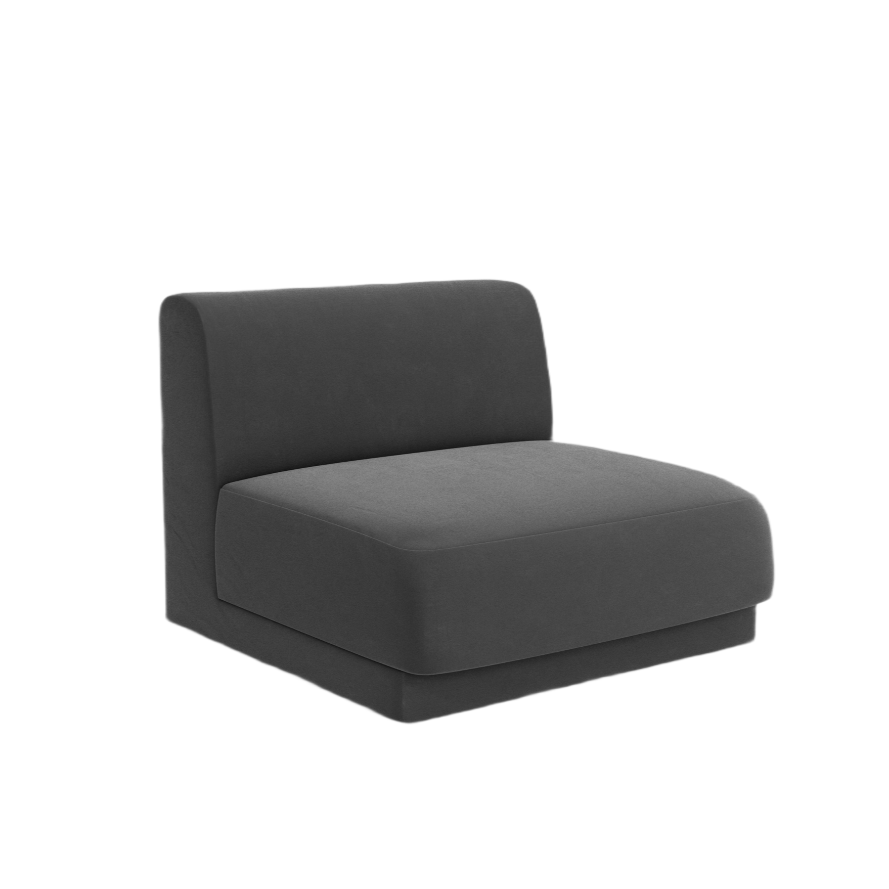 Armchair / velvet module MILEY gray