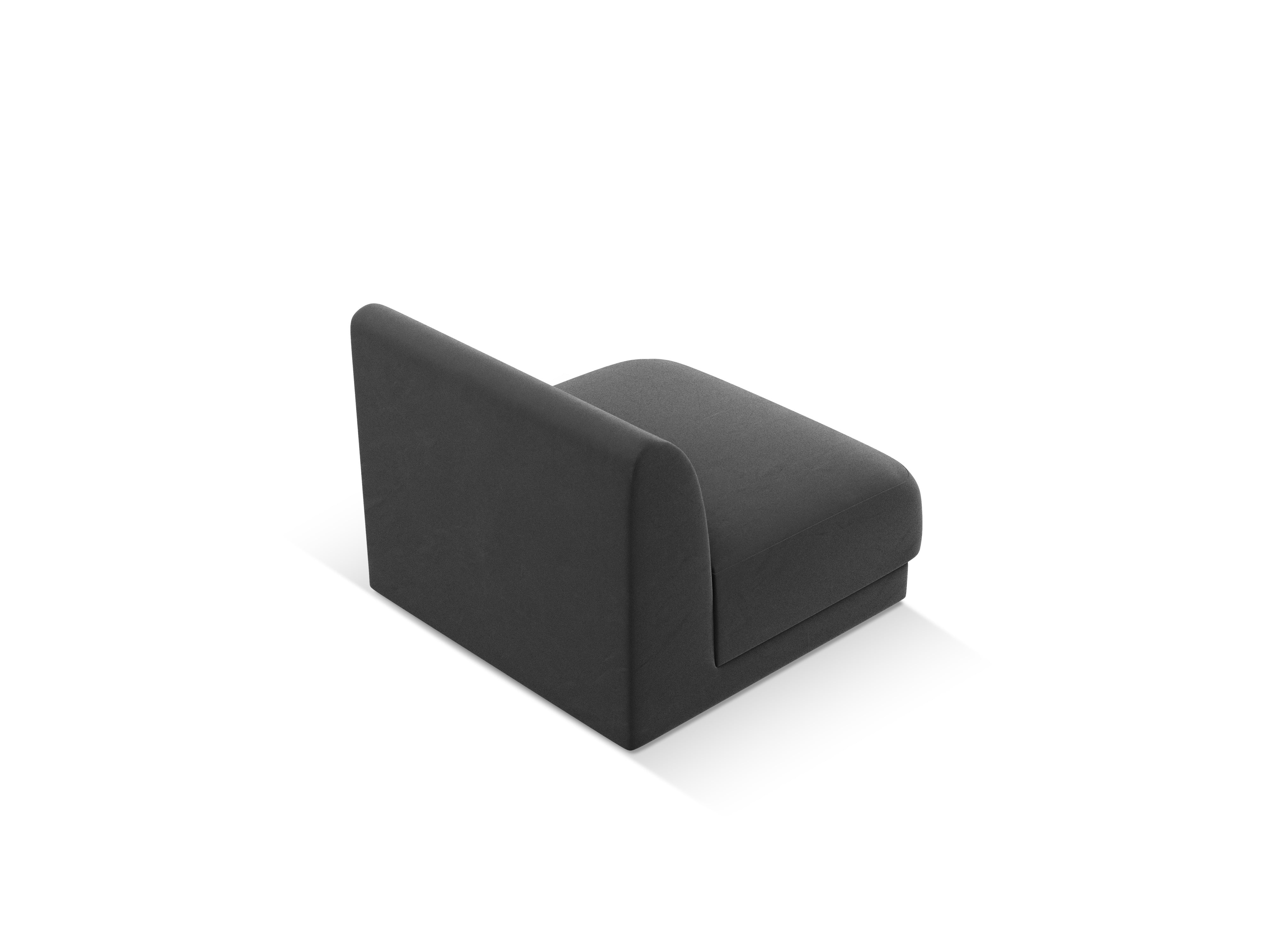 Armchair / velvet module MILEY gray