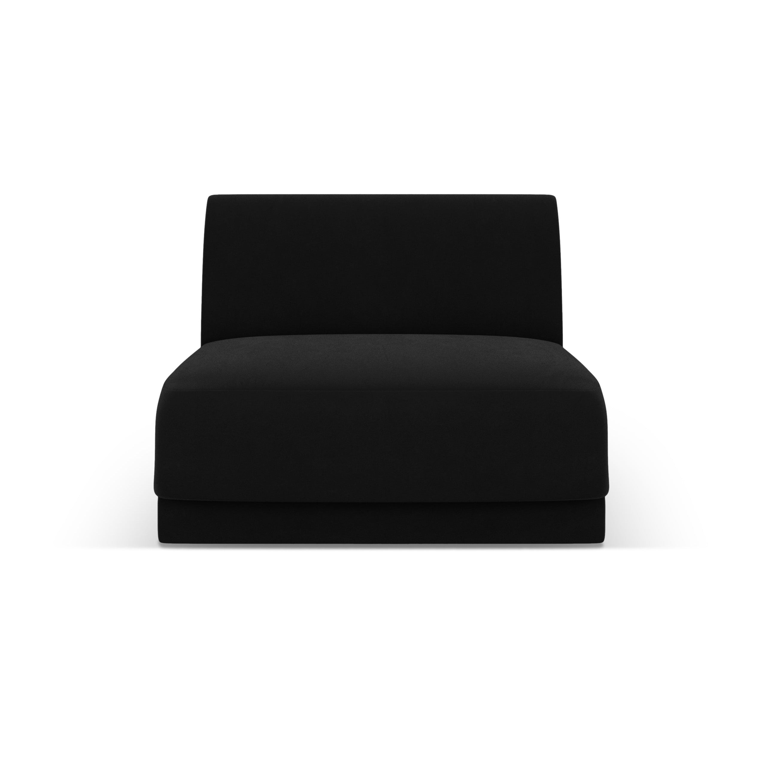 Fauteuil / module fluwelen MILEY zwart