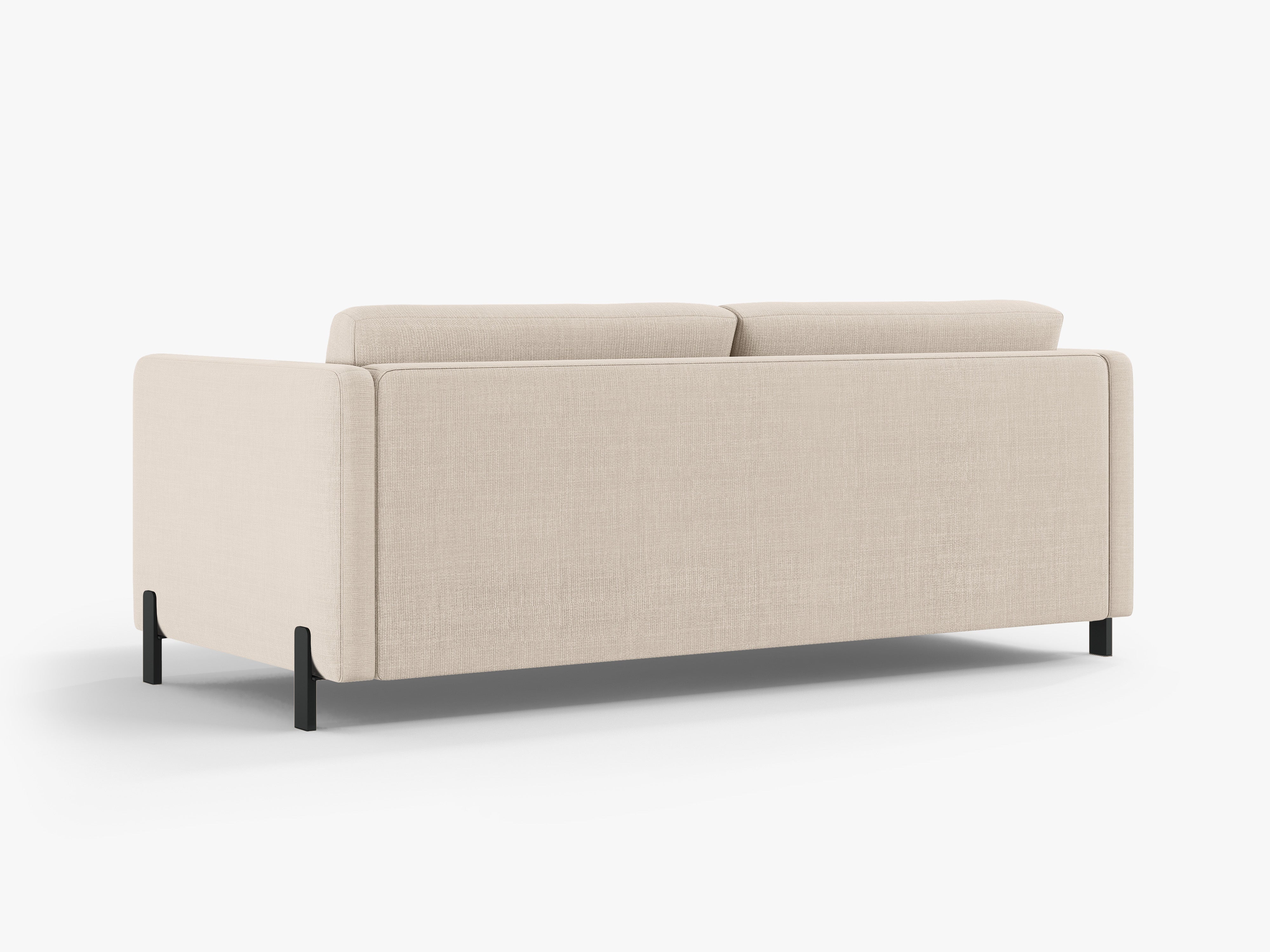 2-seater sofa with sleeping function GLORIA beige chenille