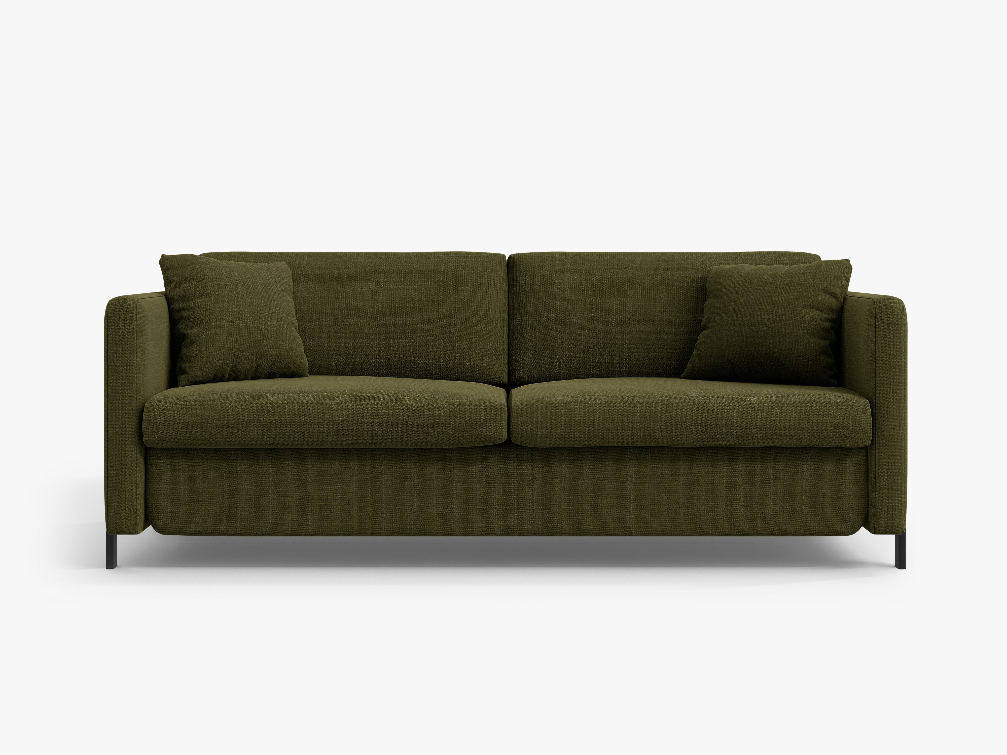 2-seater sofa with sleeping function GLORIA green chenille
