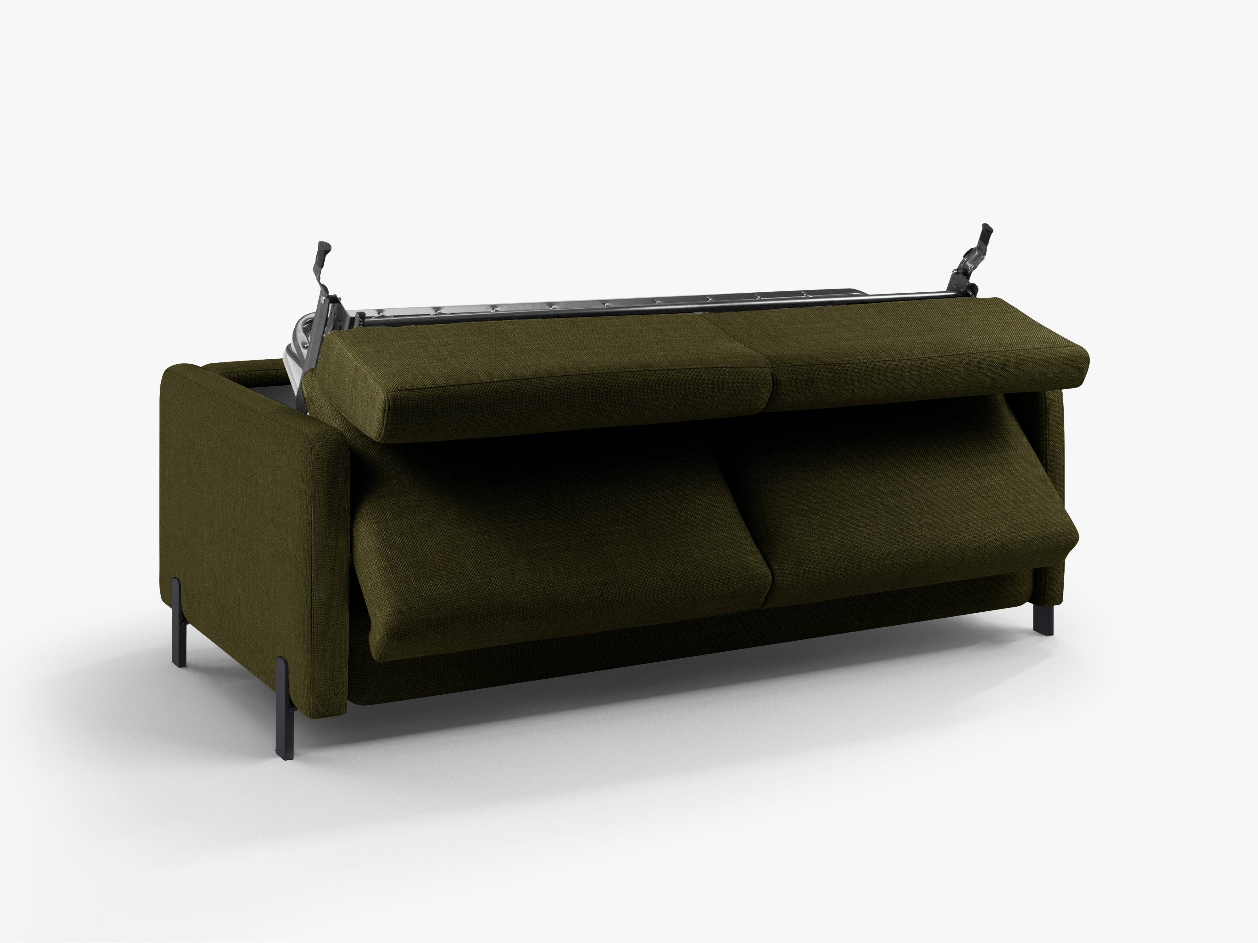 2-seater sofa with sleeping function GLORIA green chenille