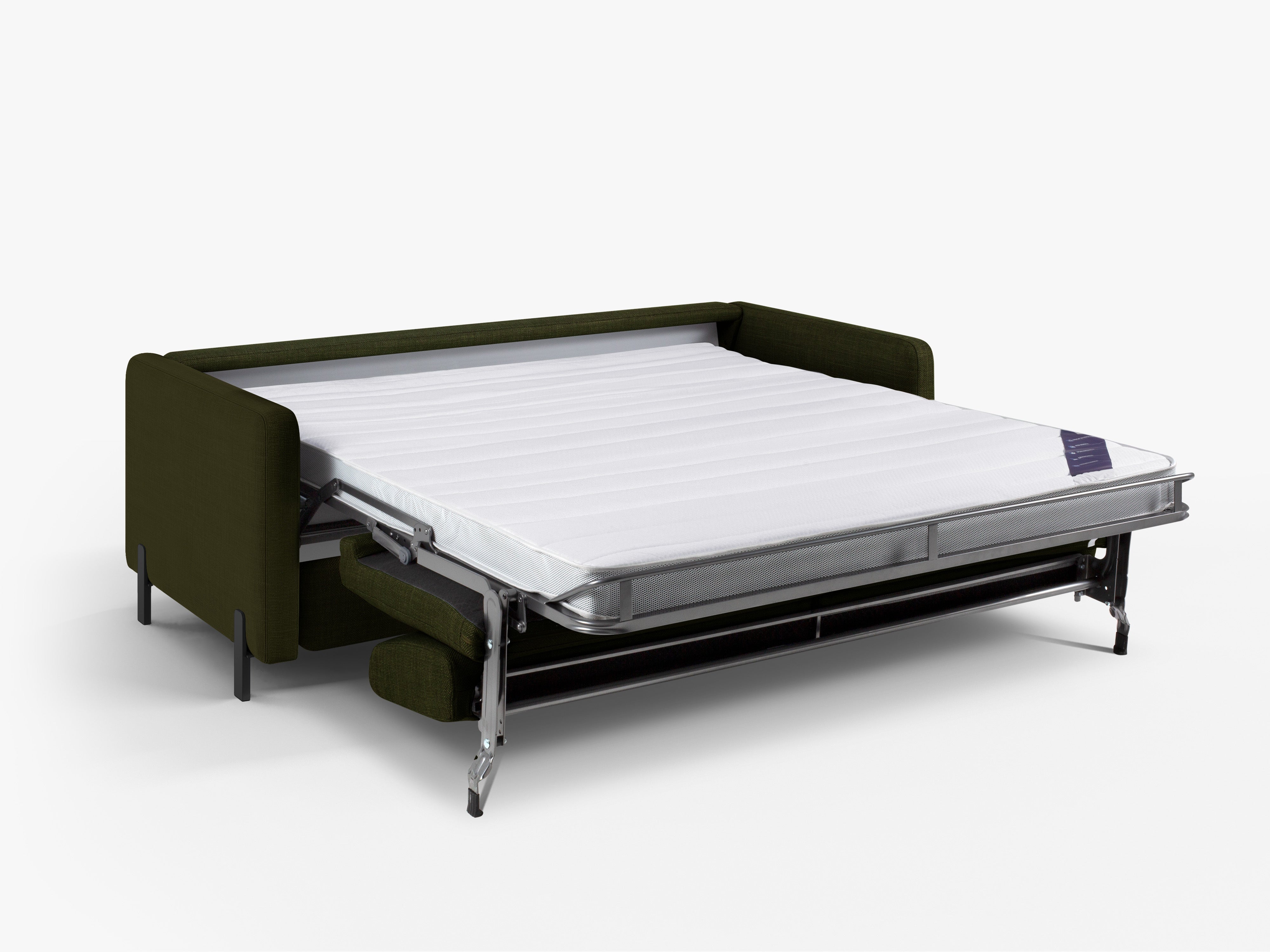 2-seater sofa with sleeping function GLORIA green chenille