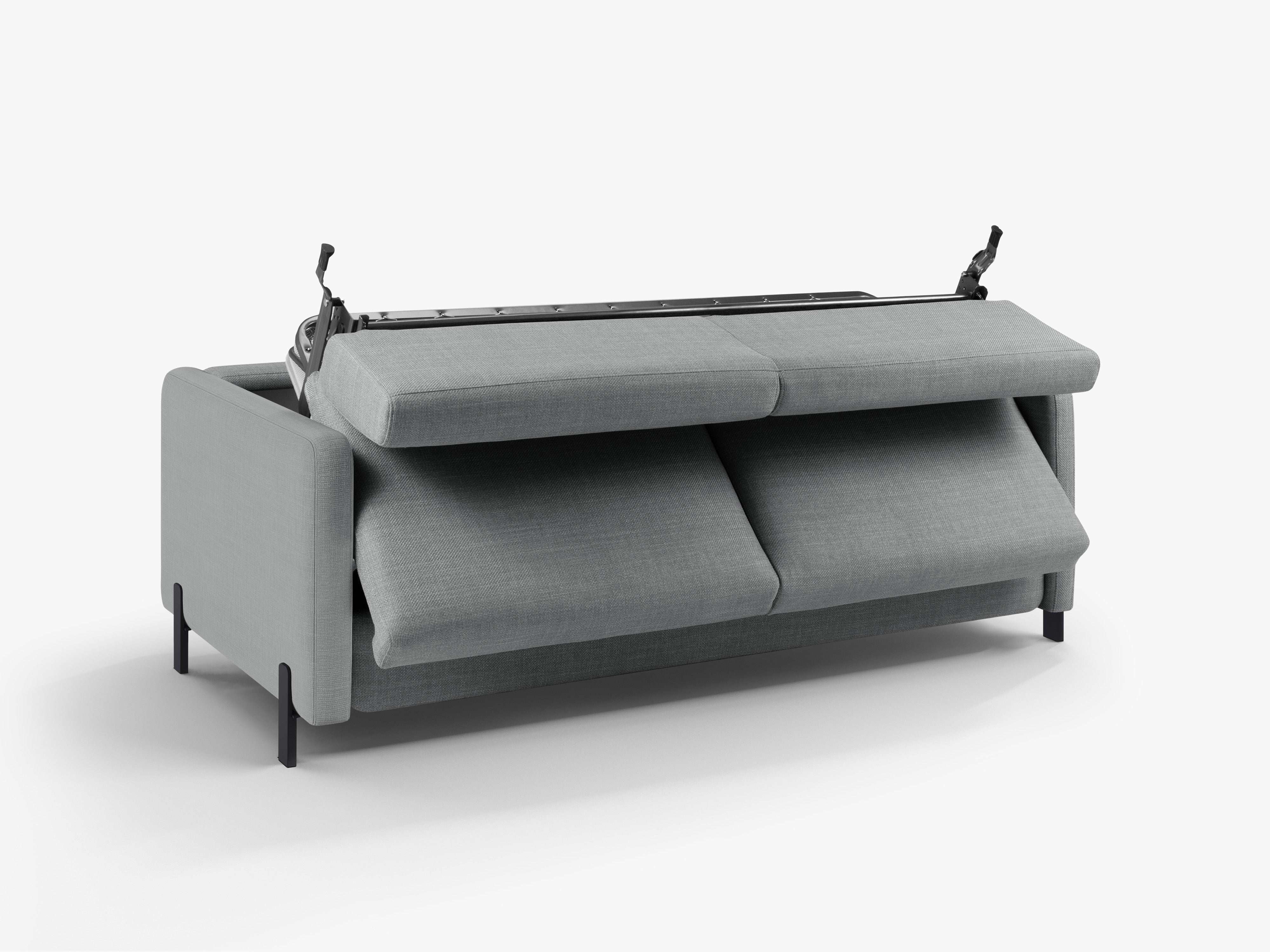 Sofa 2-zits met slaapfunctie GLORIA lichtgrijs chenille