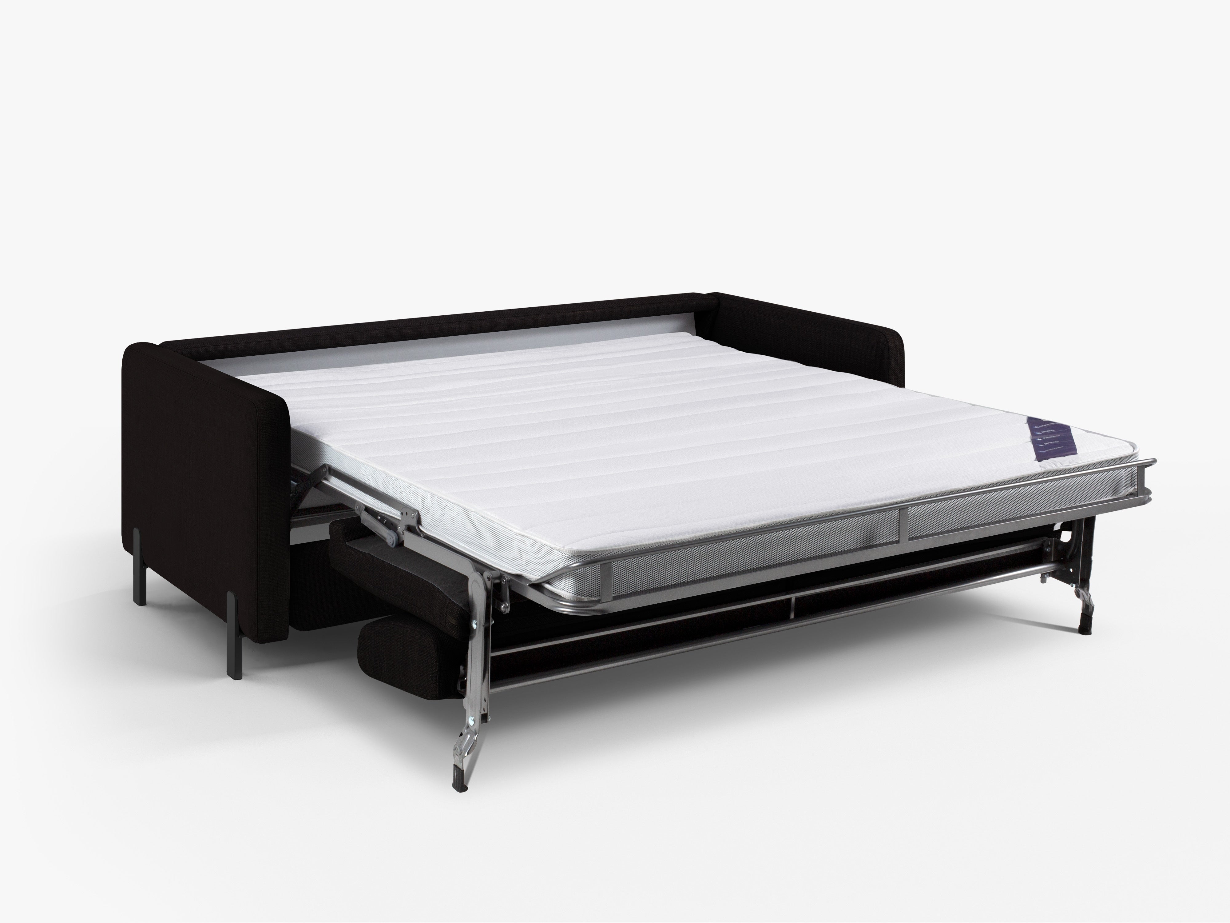 Sofa 2-Sitzer mit Schlaf-Funktion GLORIA dunkelgrau Chenille