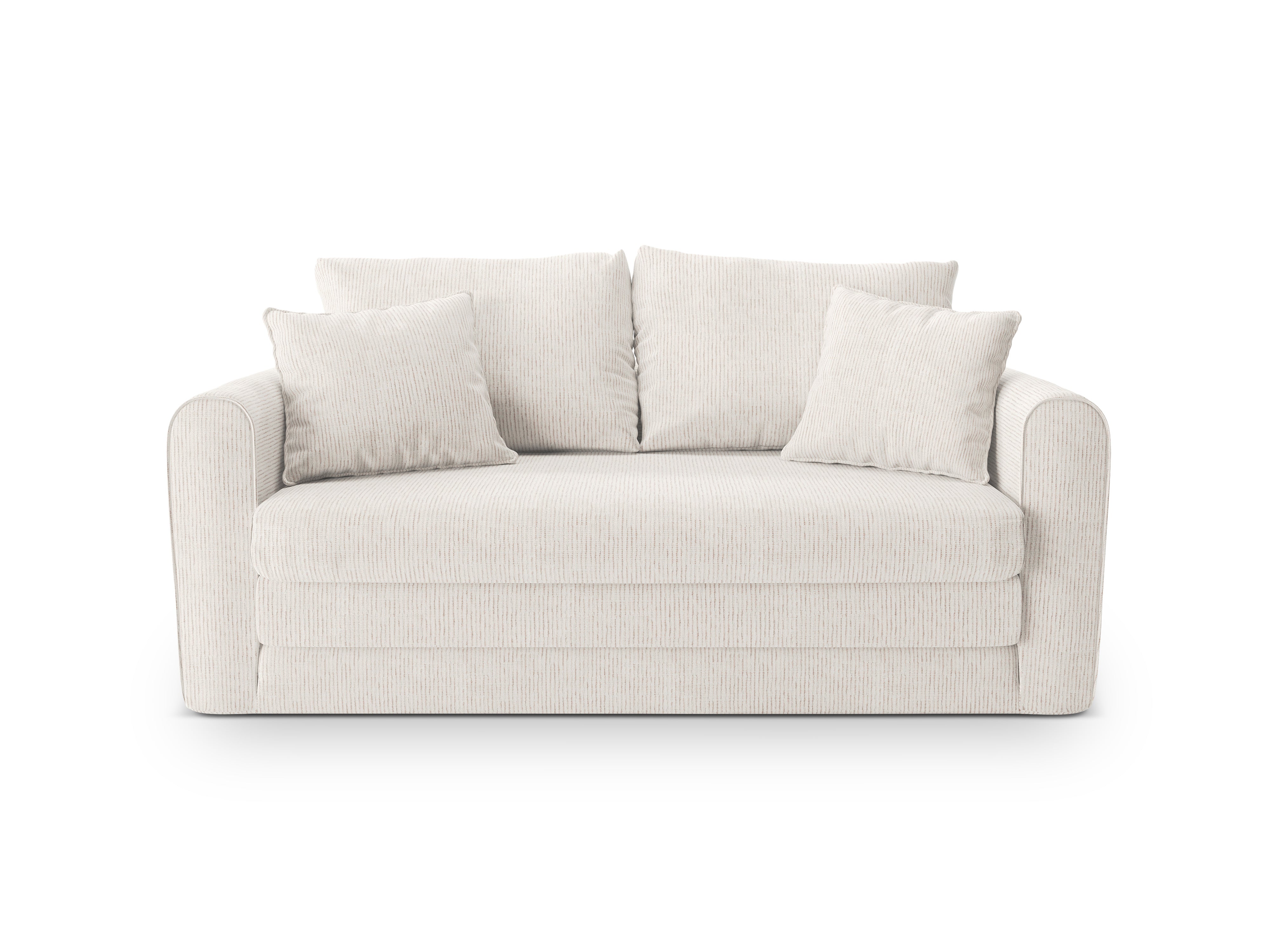 Sofa 2-sitzig mit Schlaffunktion LIDO hellbeige Melange