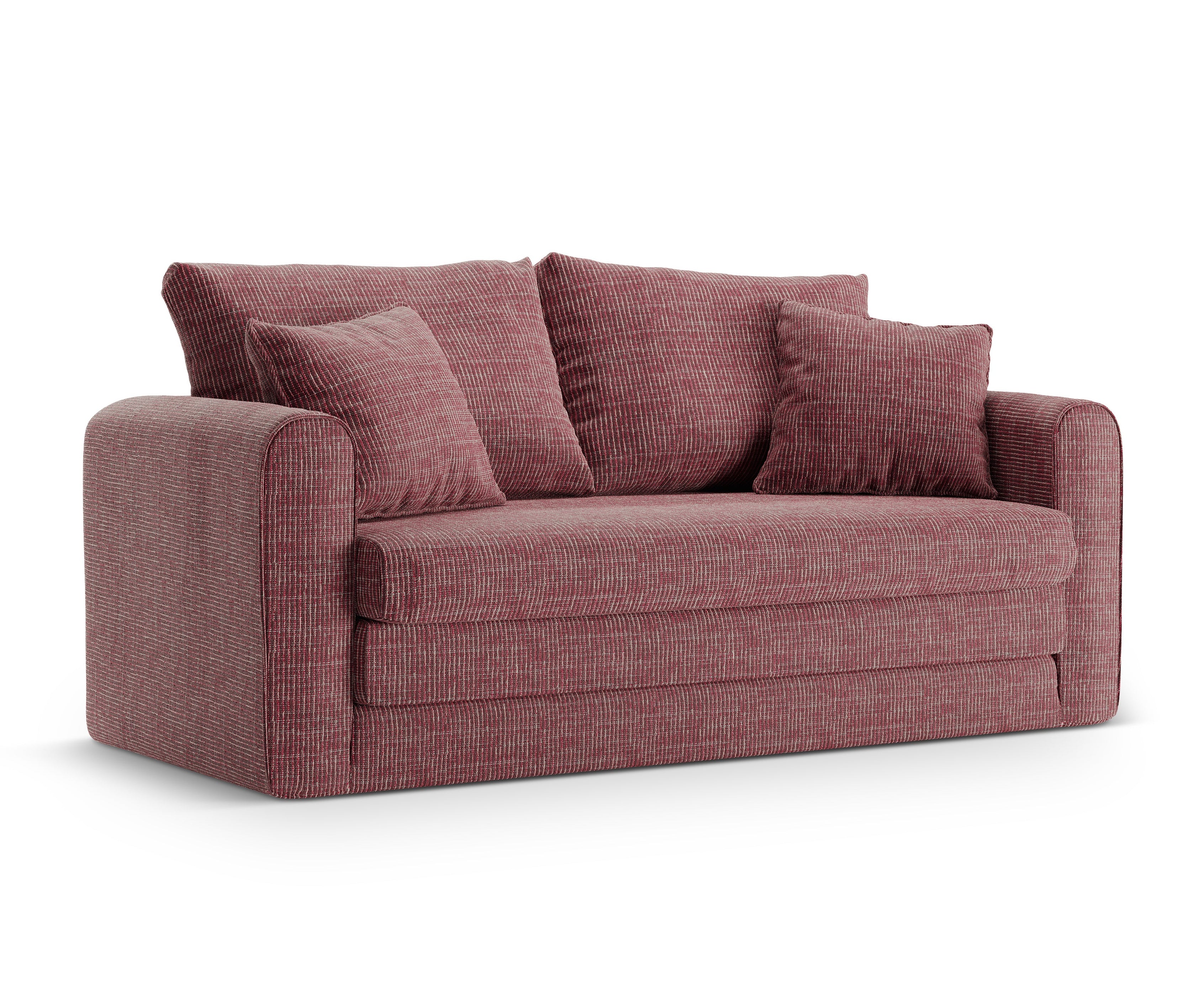 2-Seater Sofa with Sleeping Function LIDO Red Melange
